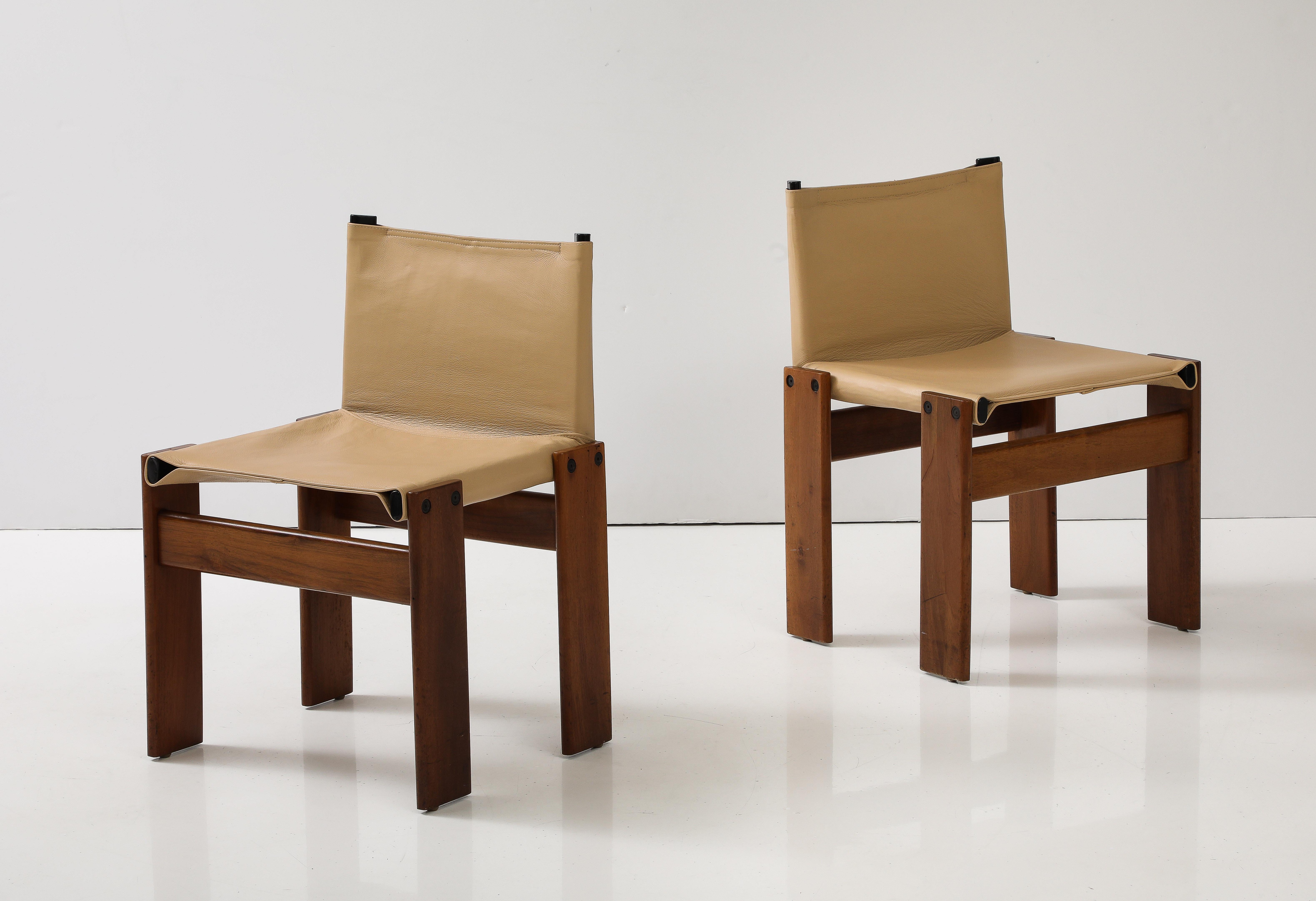Afra and Tobia Scarpa Pair of 'Monk' Chairs for Molteni, Italy, circa 1974  For Sale 2