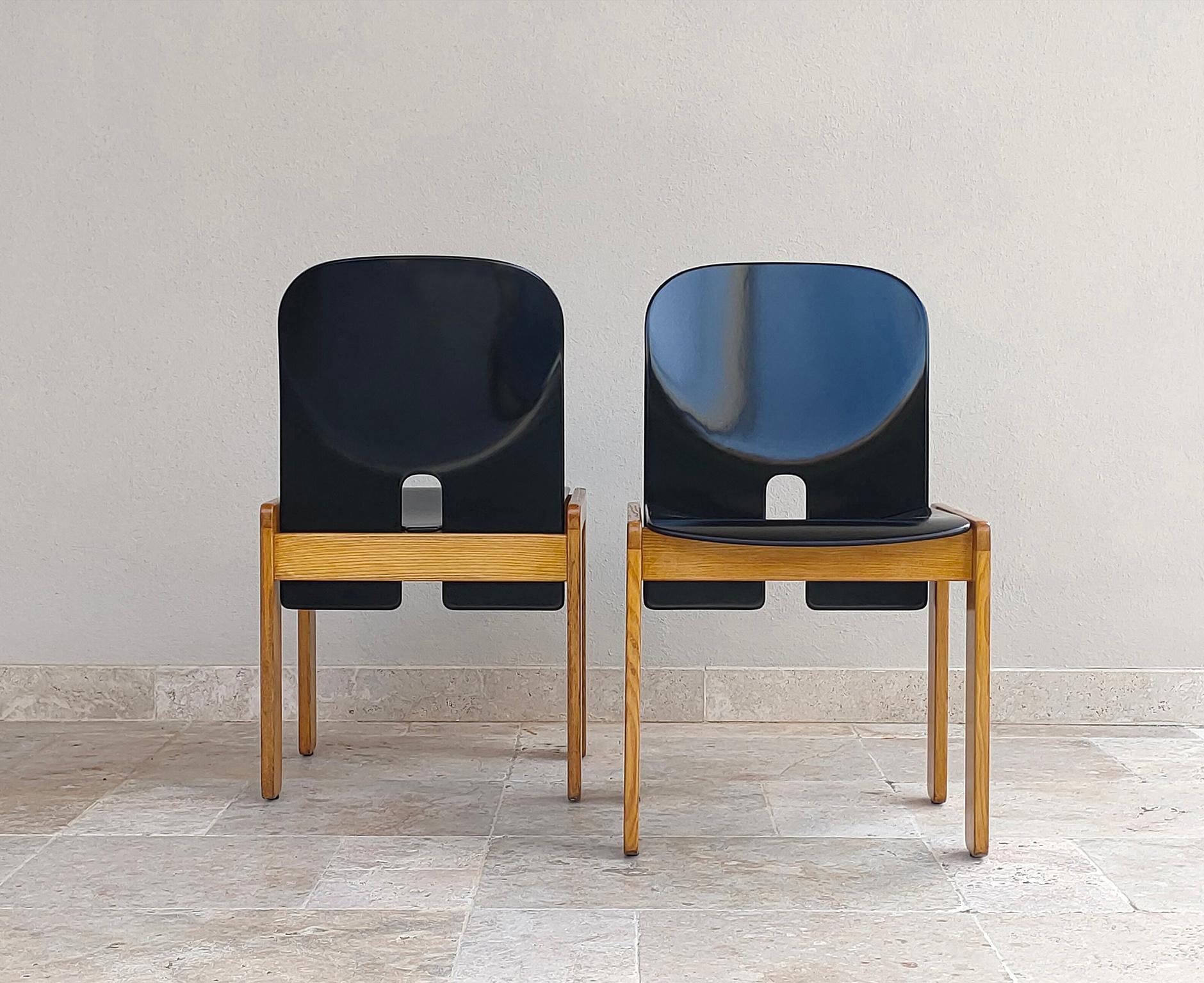 Afra & Tobia Scarpa Set of Four 121 Chairs by Cassina 1960s Italy  In Good Condition For Sale In Montecatini Terme, IT