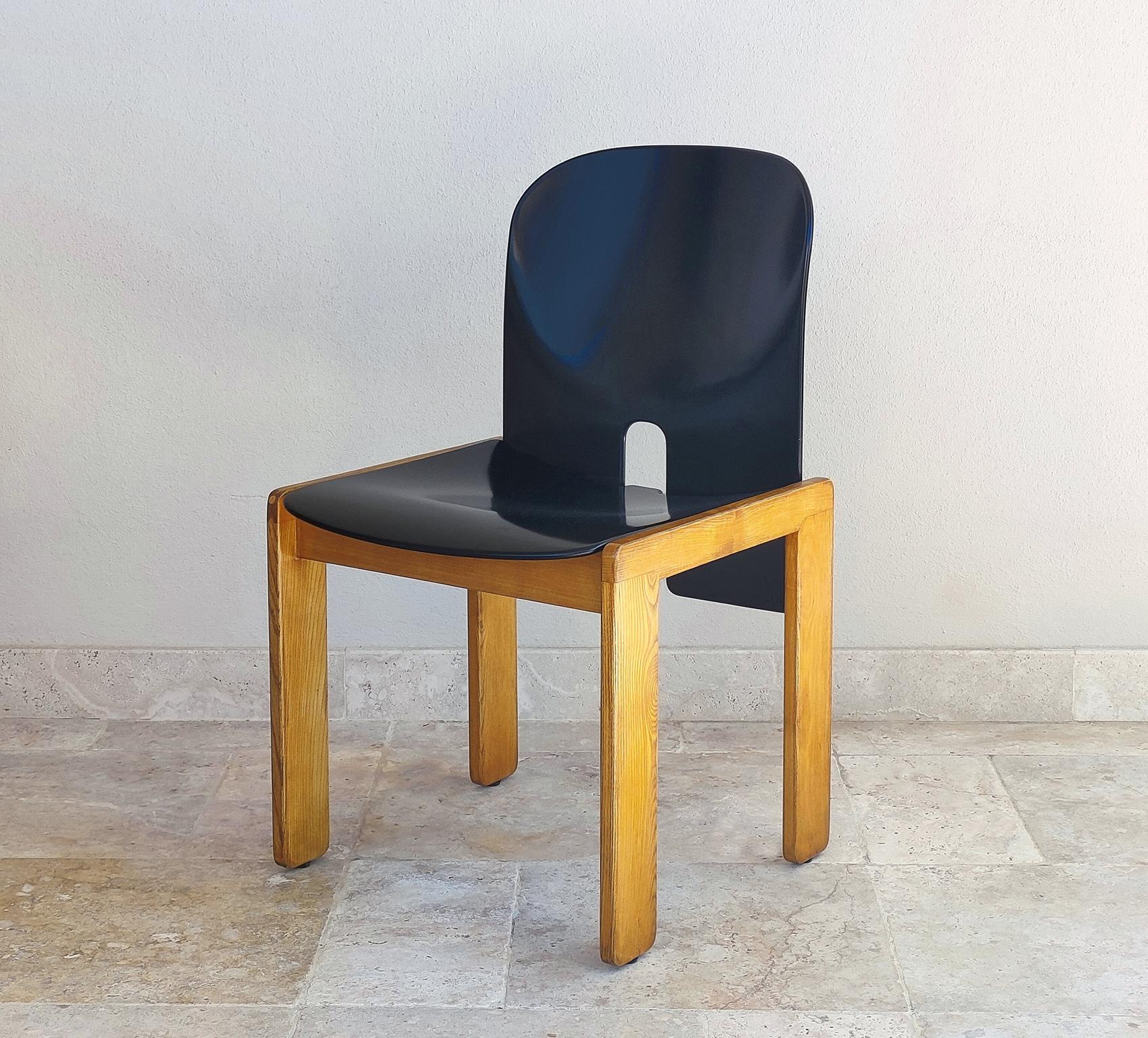 Set aus vier 121 Stühlen von Afra & Tobia Scarpa von Cassina, Italien, 1960er Jahre (Mitte des 20. Jahrhunderts) im Angebot