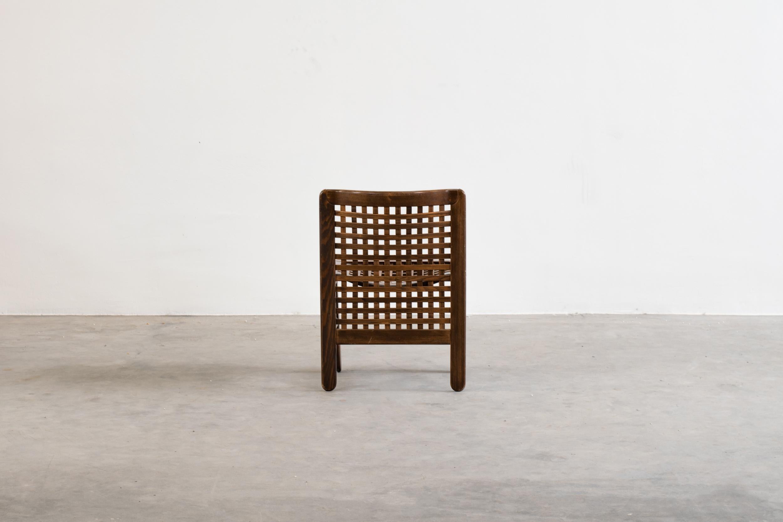 Afra & Tobia Scarpa Set of Six Chairs in Woven Wood, 1960s, Italy 4