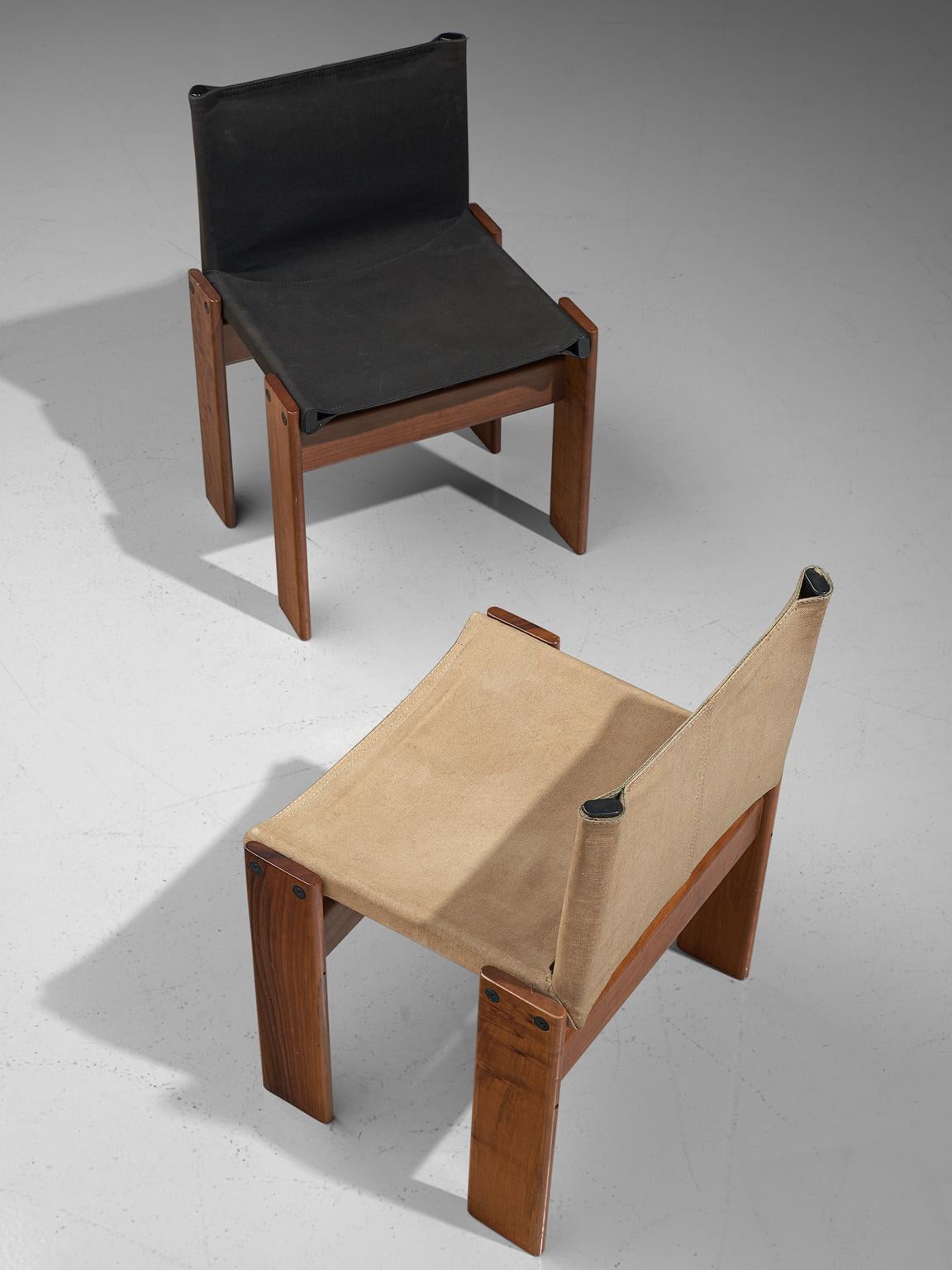 Afra and Tobia Scarpa Set of Twelve Monk Chairs Canvas 4