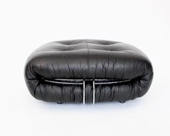 Afra and Tobia Scarpa Soriana Leather Ottoman for Cassina