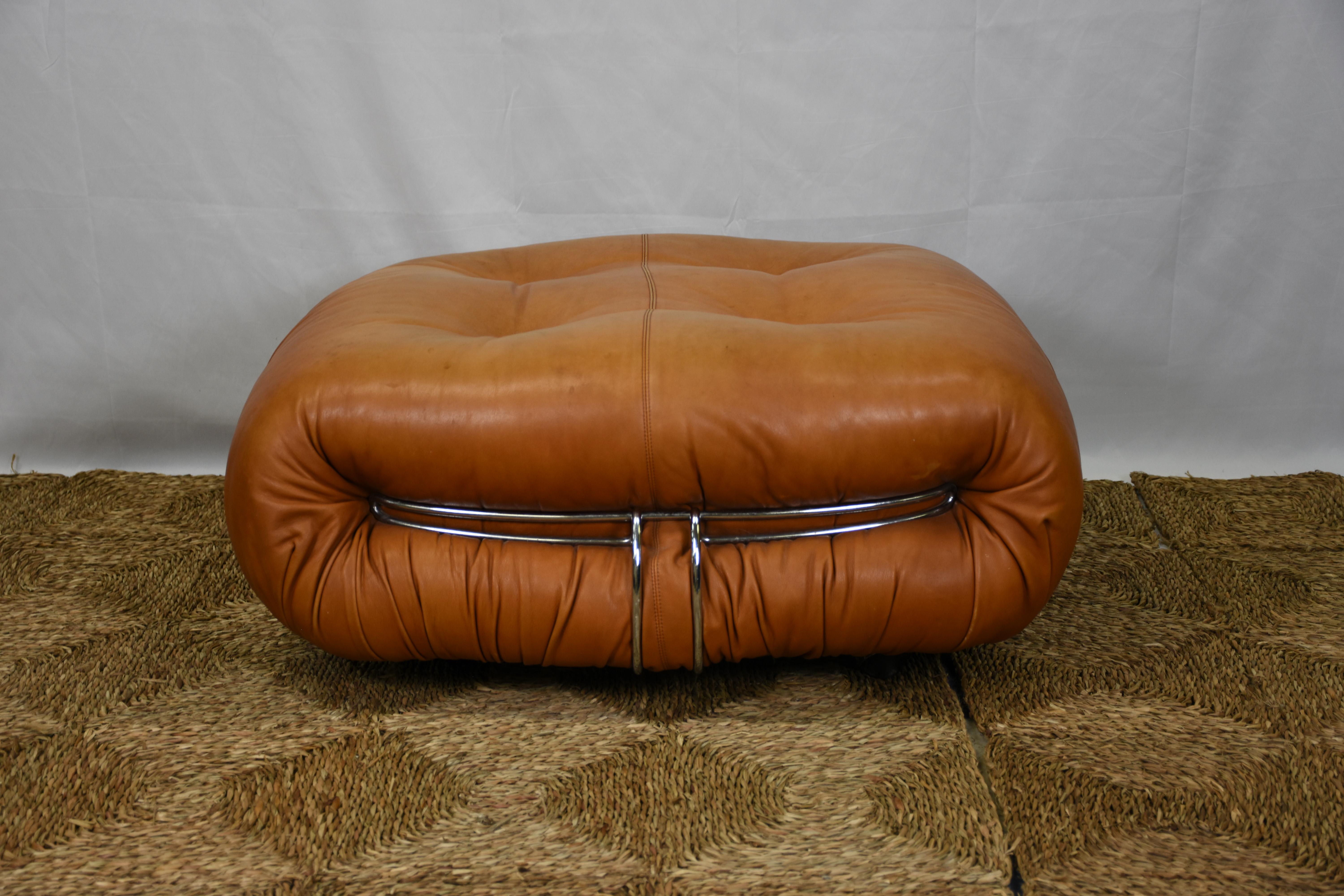 20th Century Afra and Tobia Scarpa Soriana Lounge Chair and Ottoman For Sale