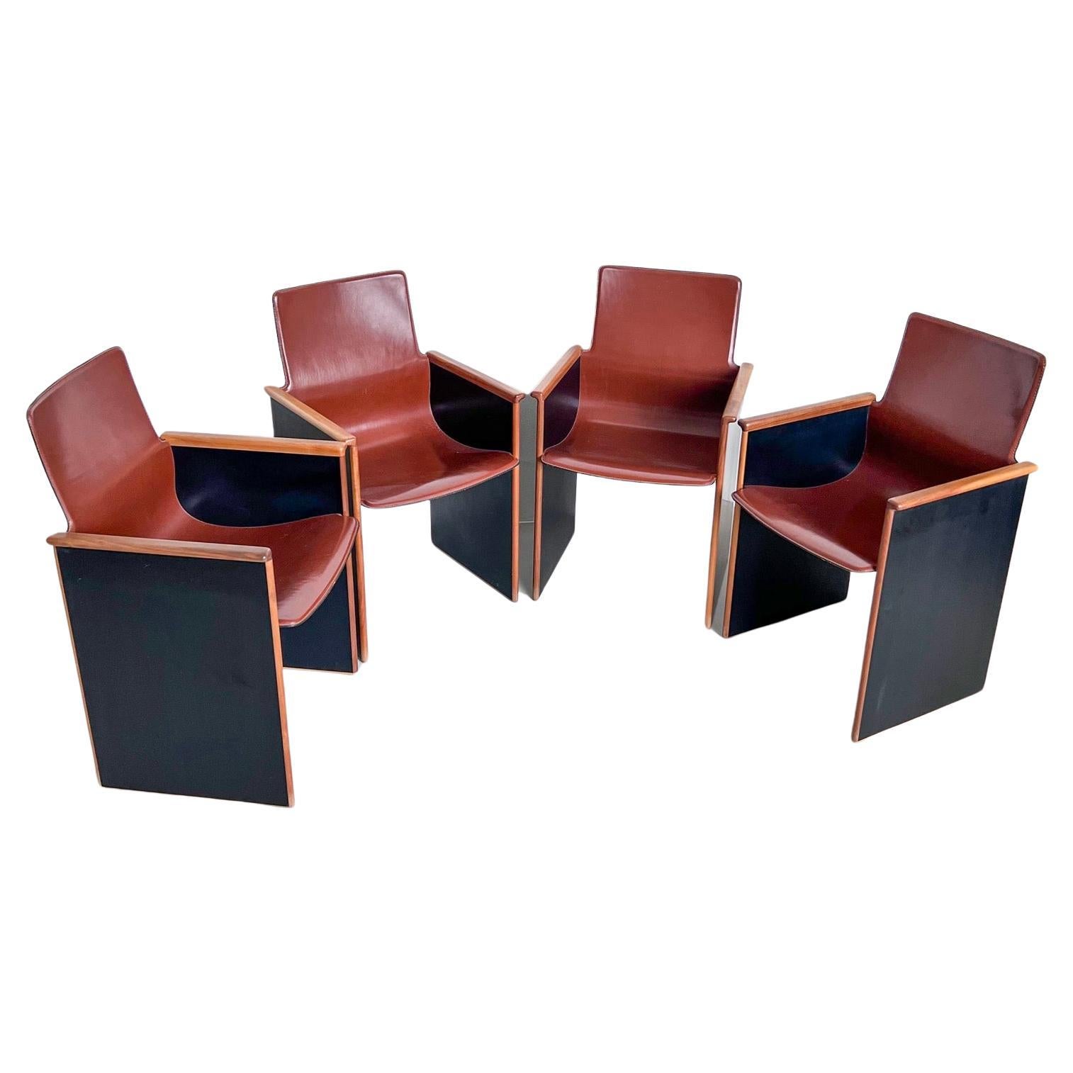 Afra and Tobia Scarpa, Stildomus Segesto dining chairs, set of four For Sale