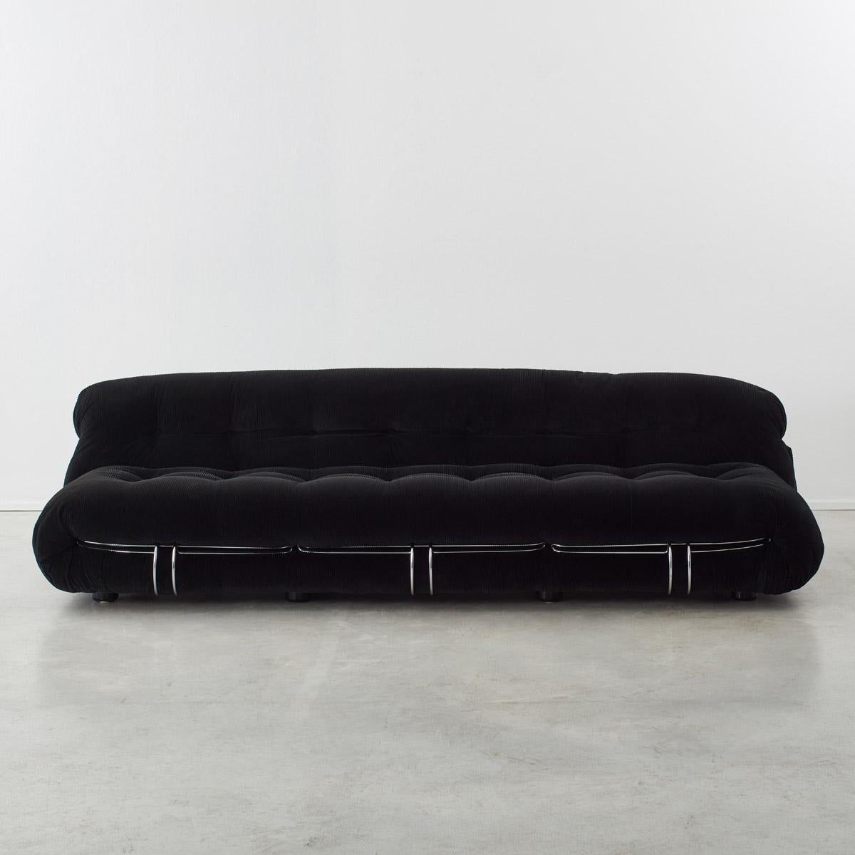 Afra and Tobia Scarpa Three Seater Soriana Sofa for Cassina, Italy, 1970s In Good Condition In London, GB