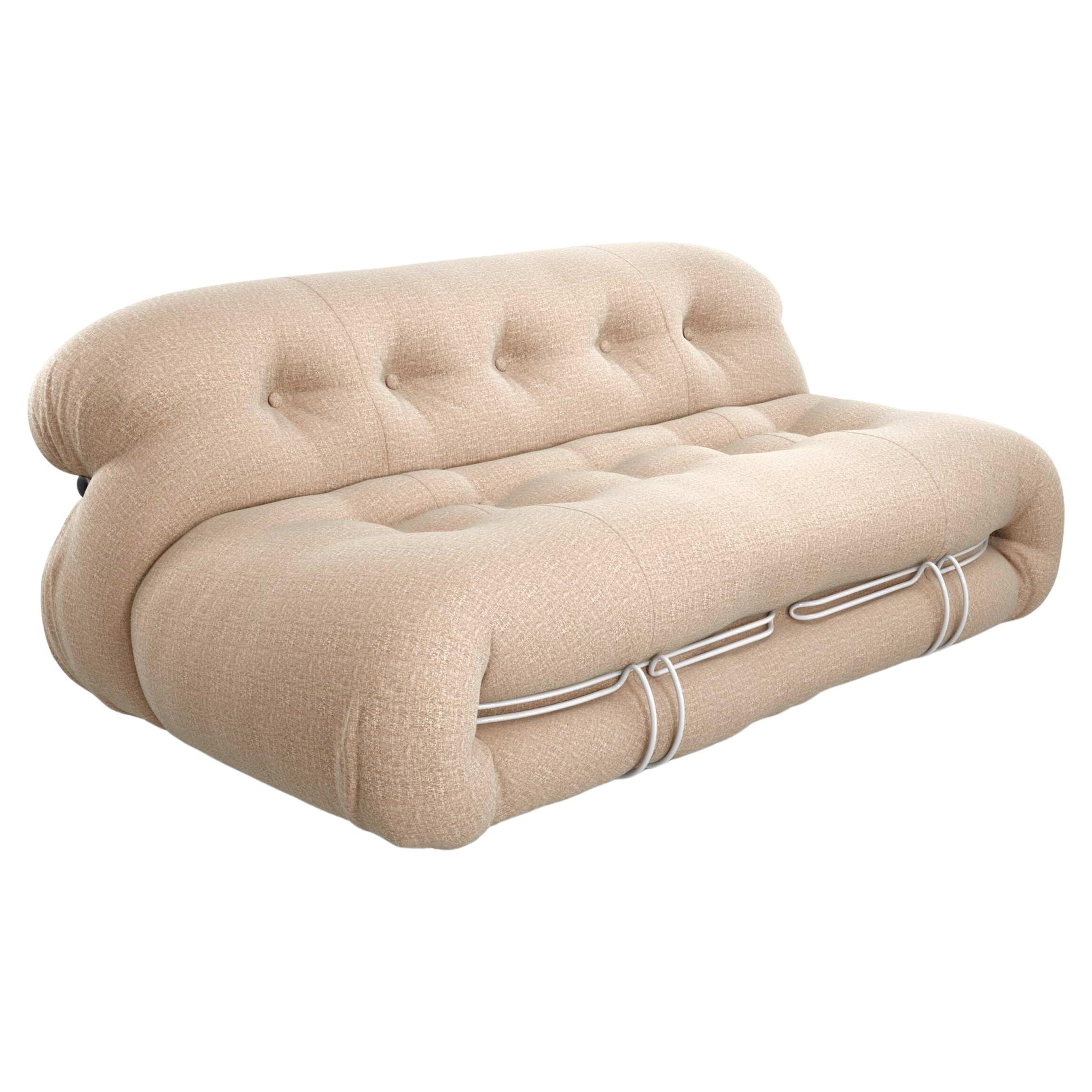 Afra And Tobia Scarpa Two Seater Sofa Soriana  For Cassina