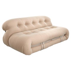 Afra And Tobia Scarpa Two Seater Sofa Soriana  For Cassina