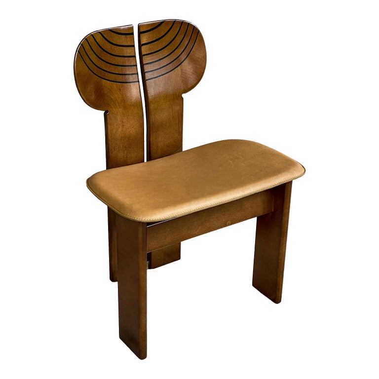 Afra and Tobia Scarpa Walnut Africa Dining Chair for Maxalto, 1976, Set of 10 For Sale 8