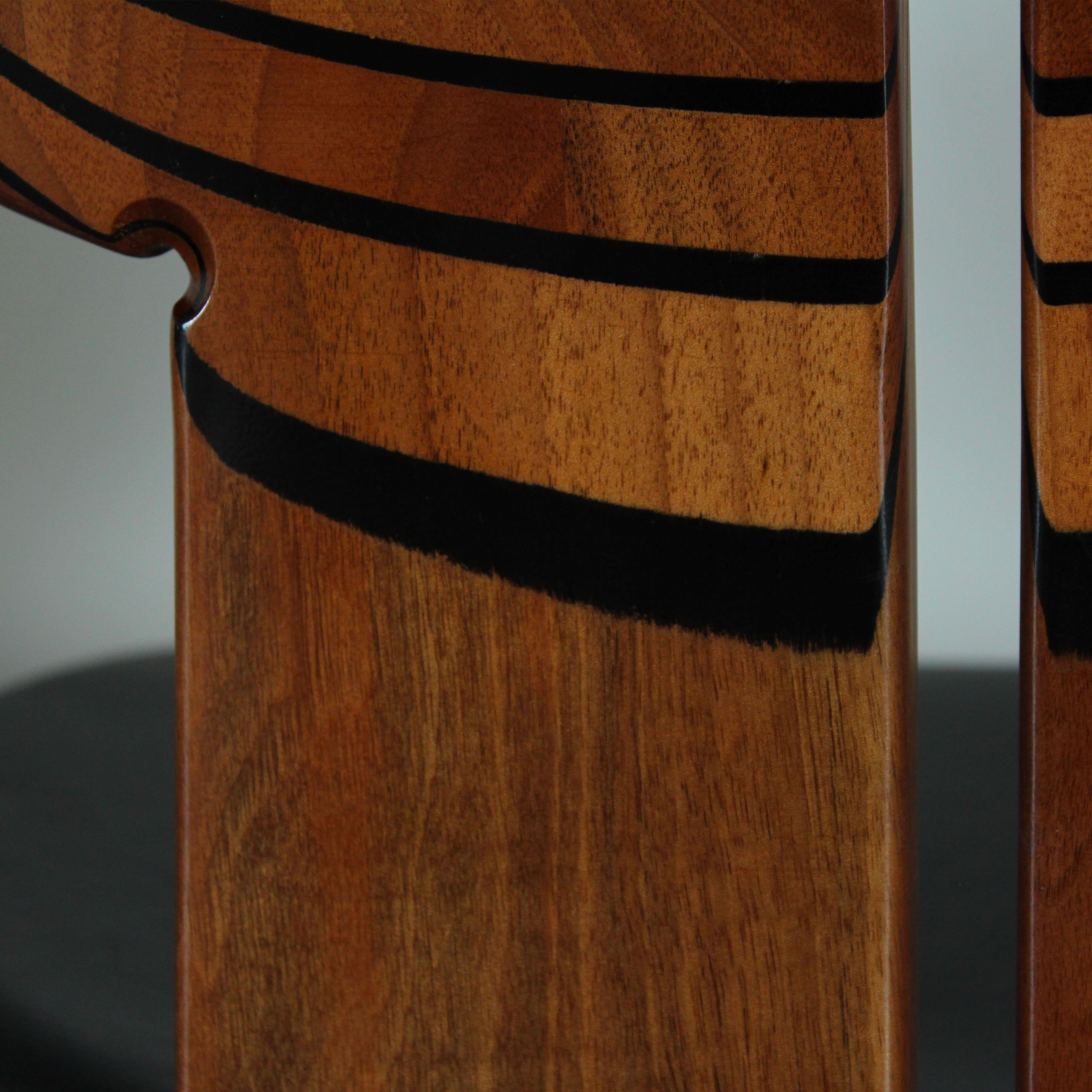 Afra and Tobia Scarpa Walnut Africa Dining Chair for Maxalto, 1976, Set of 8 For Sale 13