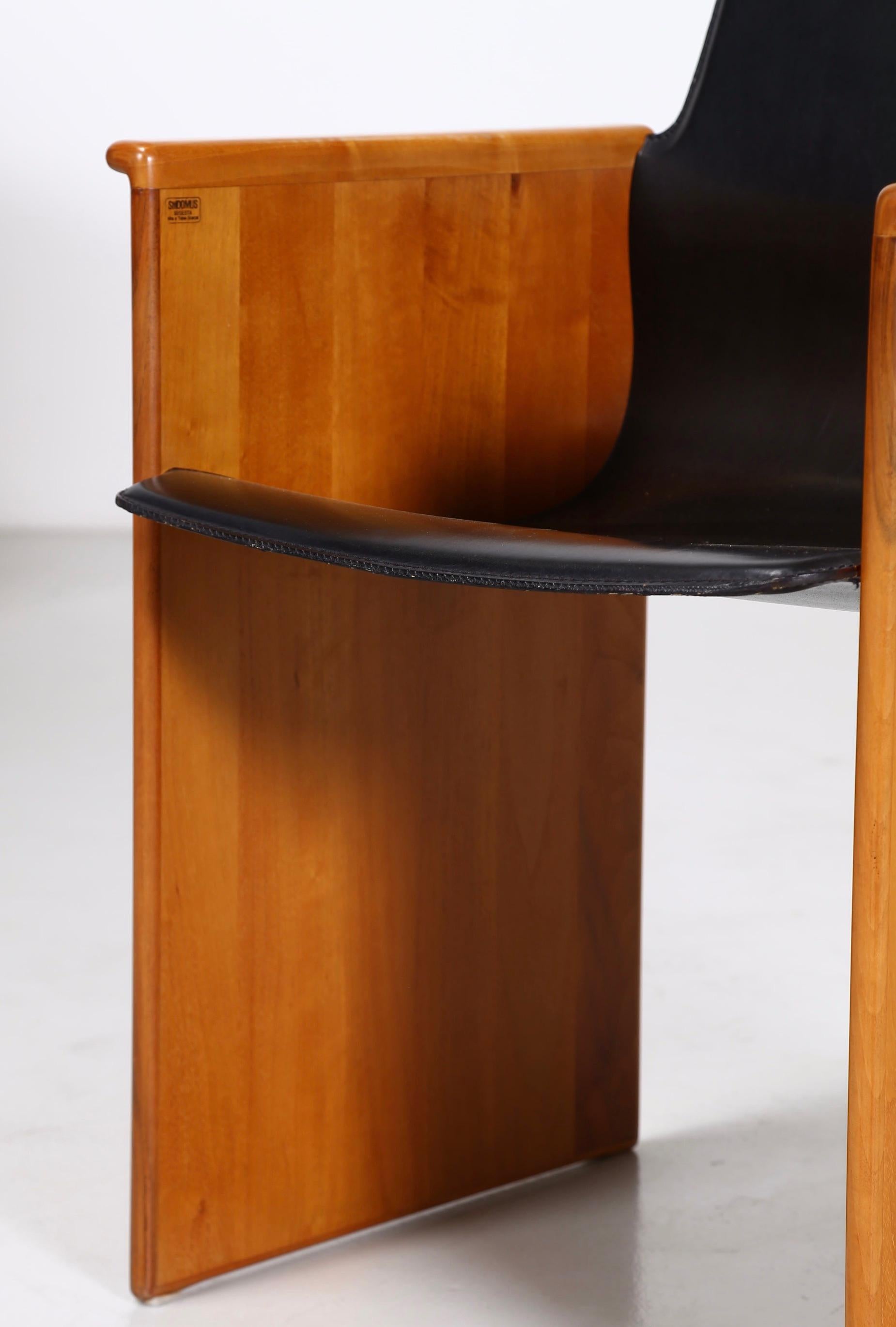 Modern Afra and Tobias Scarpa for Stildomus - Set of four  « Torcello » dining chairs 