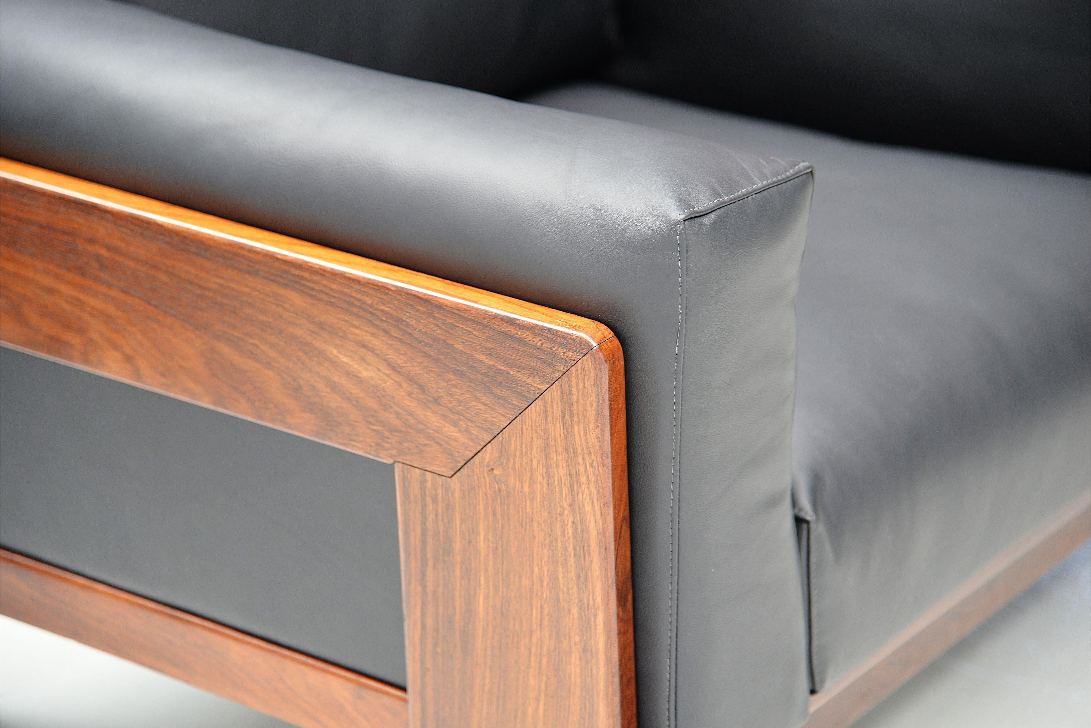 Leather Afra e Tobia Scarpa Bastiano Lounge Chairs Gavina, 1960