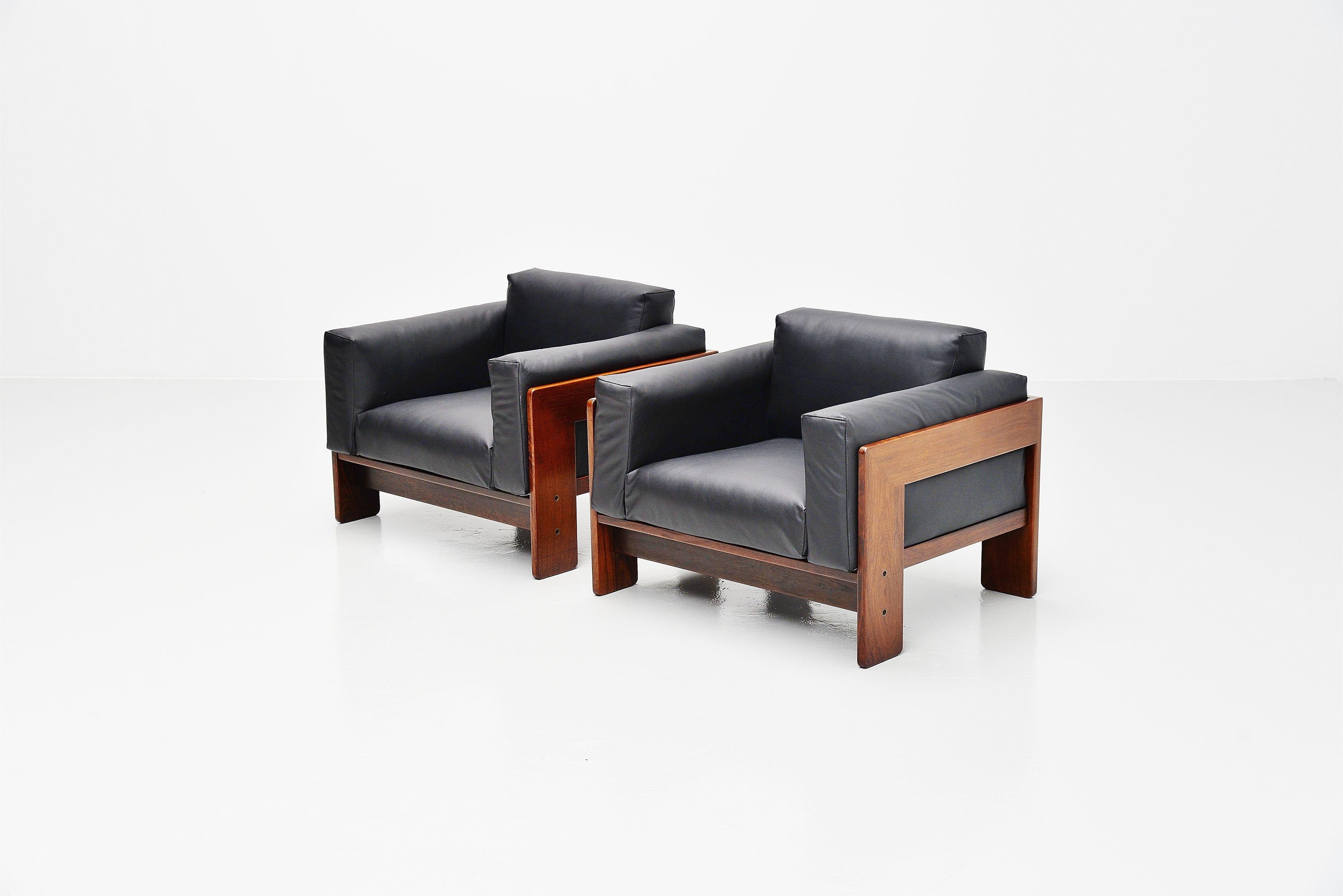 Mid-Century Modern Afra e Tobia Scarpa Bastiano Lounge Chairs Gavina, 1960