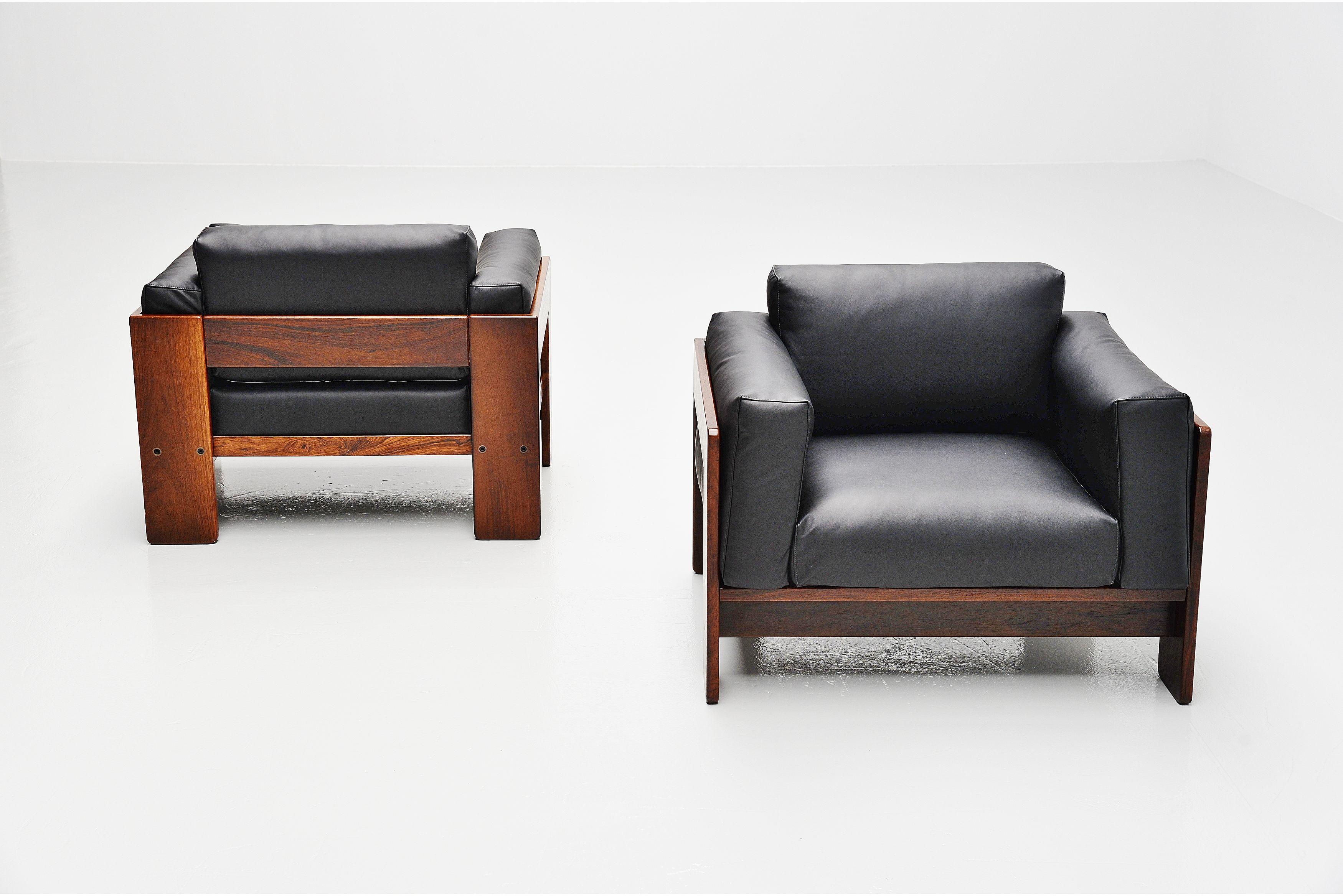 Mid-20th Century Afra e Tobia Scarpa Bastiano Lounge Chairs Gavina, 1960