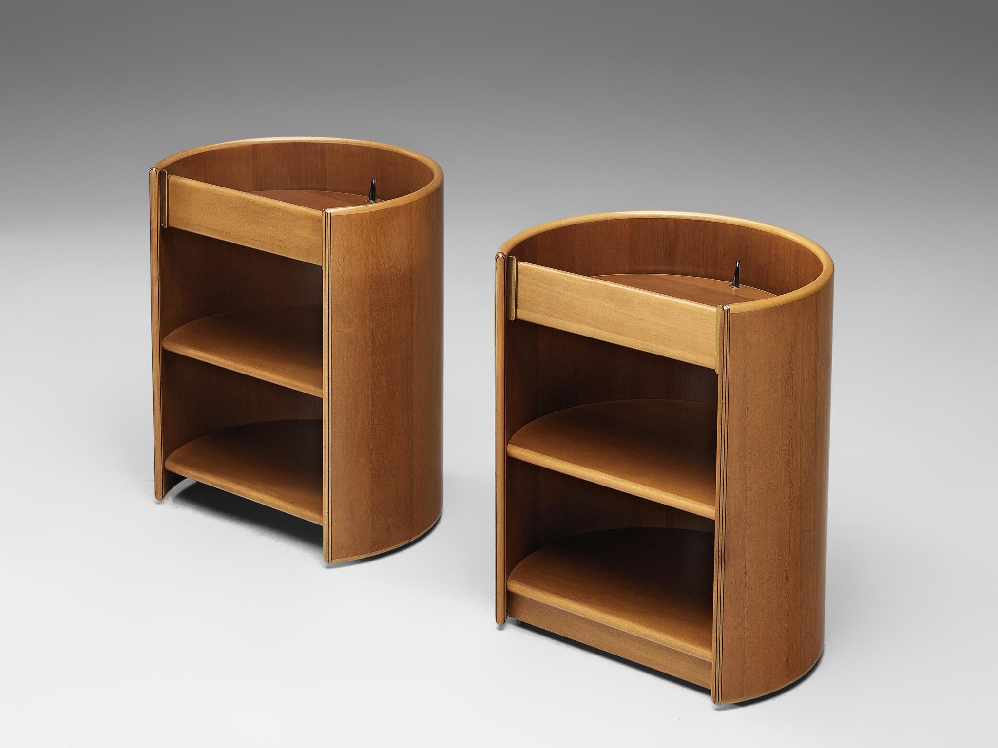 Italian Afra e Tobia Scarpa for Maxalto Pair of Nightstands