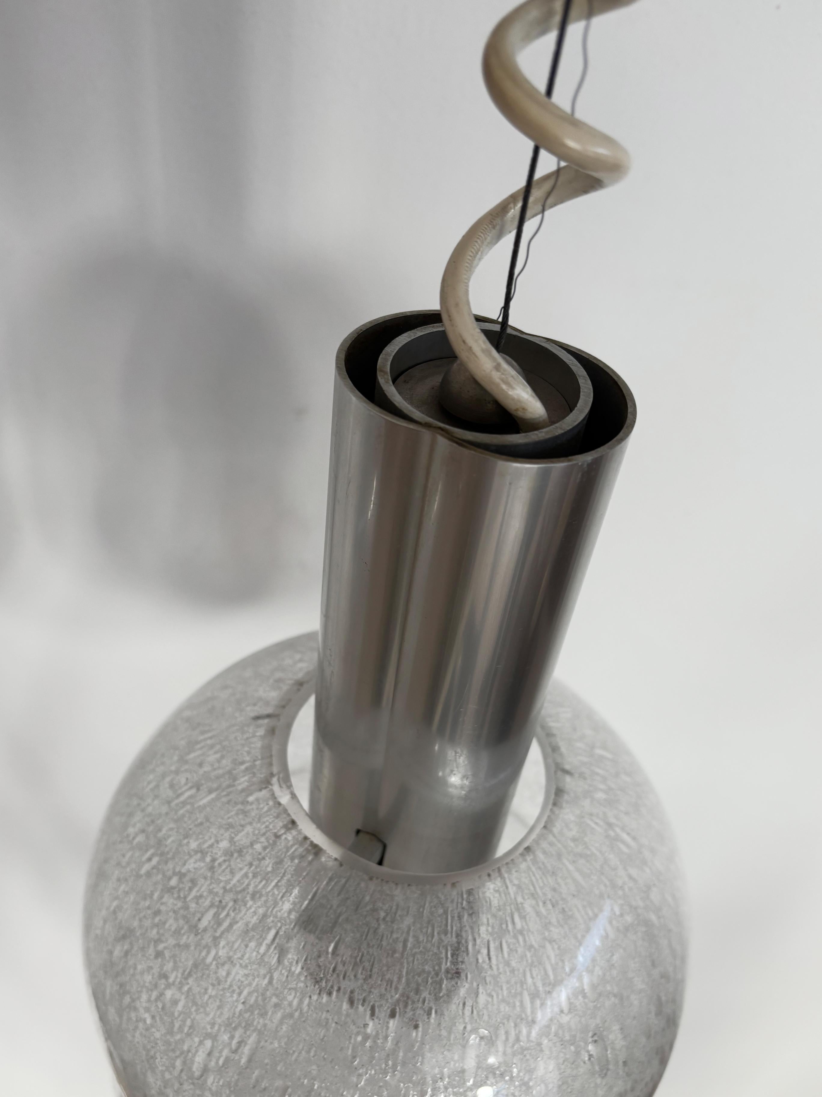 Afra e Tobia Scarpa Italian Midcentury Bilobo Glass Pendant Lamps for Flos 1960s For Sale 4
