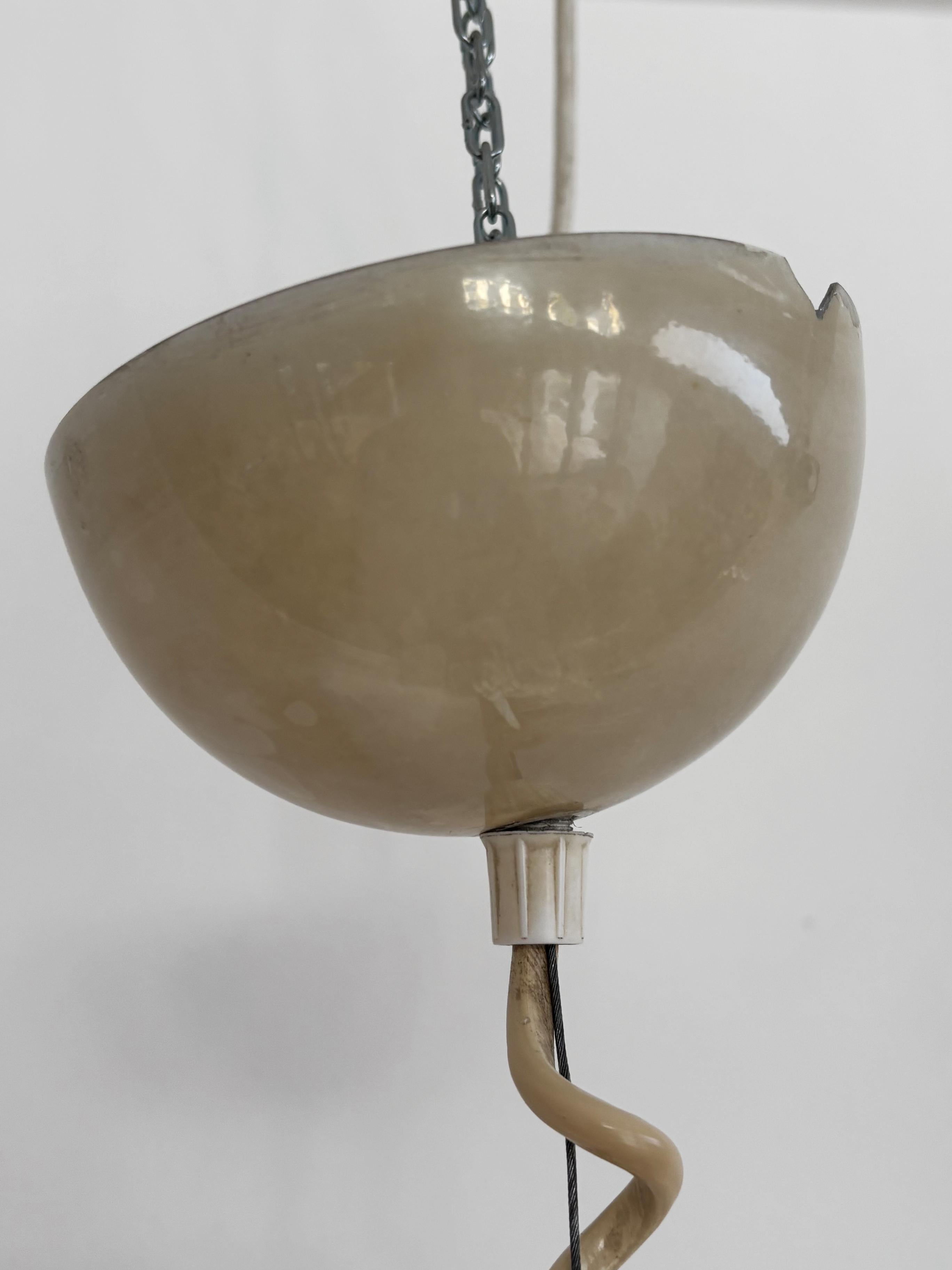 Afra e Tobia Scarpa Italian Midcentury Bilobo Glass Pendant Lamps for Flos 1960s For Sale 5