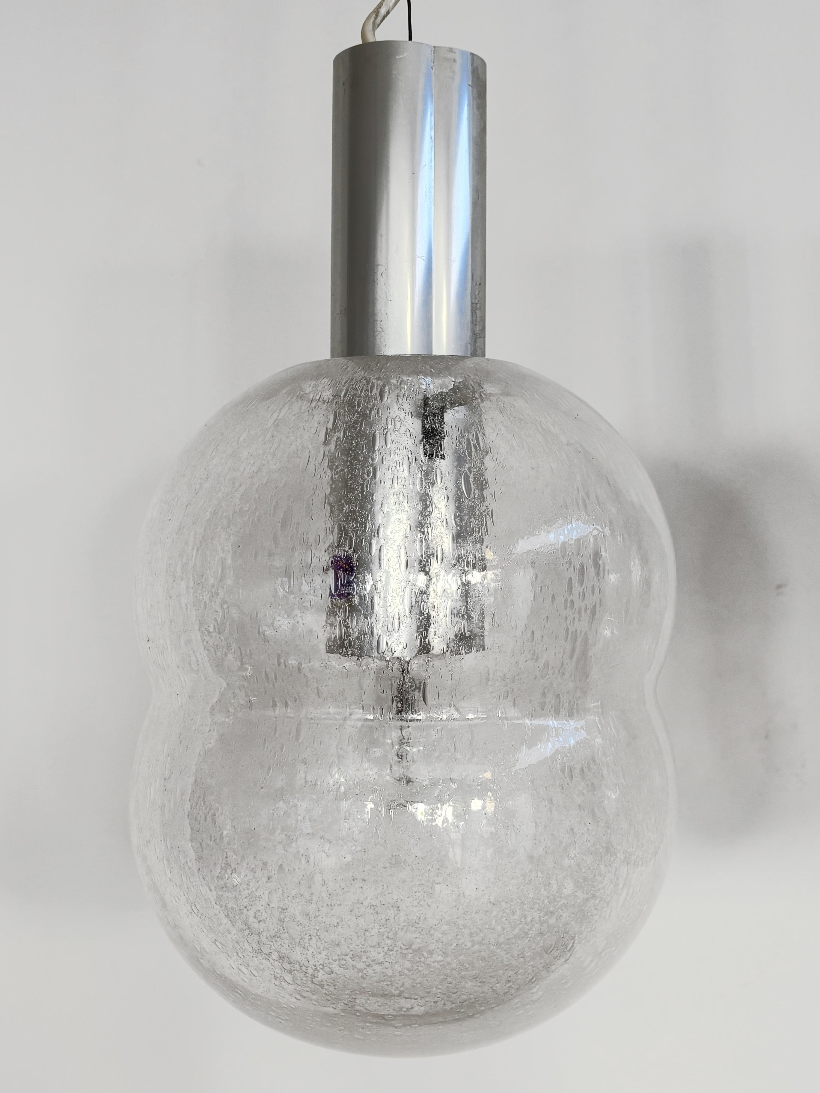 Mid-20th Century Afra e Tobia Scarpa Italian Midcentury Bilobo Glass Pendant Lamps for Flos 1960s For Sale