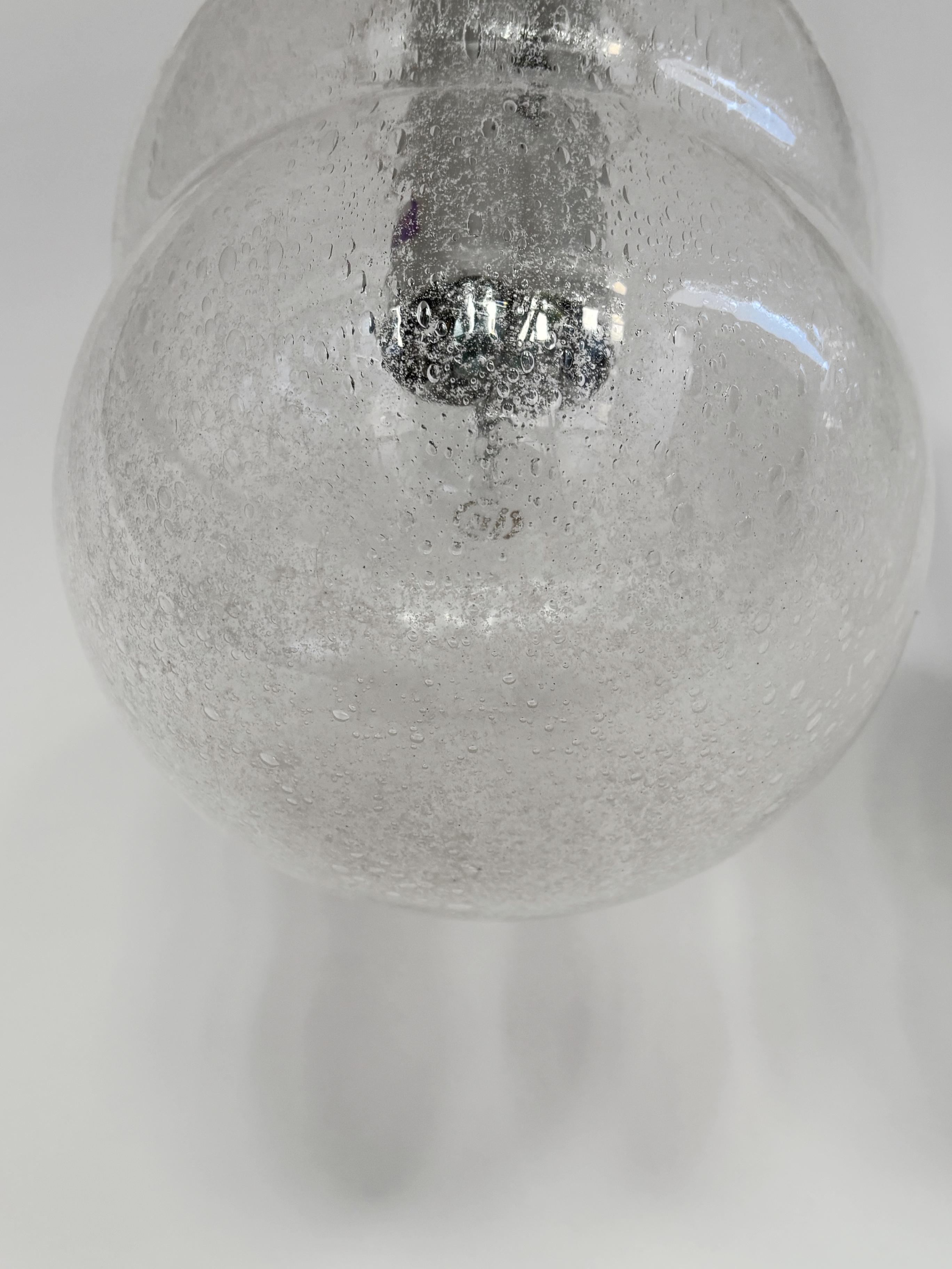 Afra e Tobia Scarpa Italian Midcentury Bilobo Glass Pendant Lamps for Flos 1960s For Sale 1