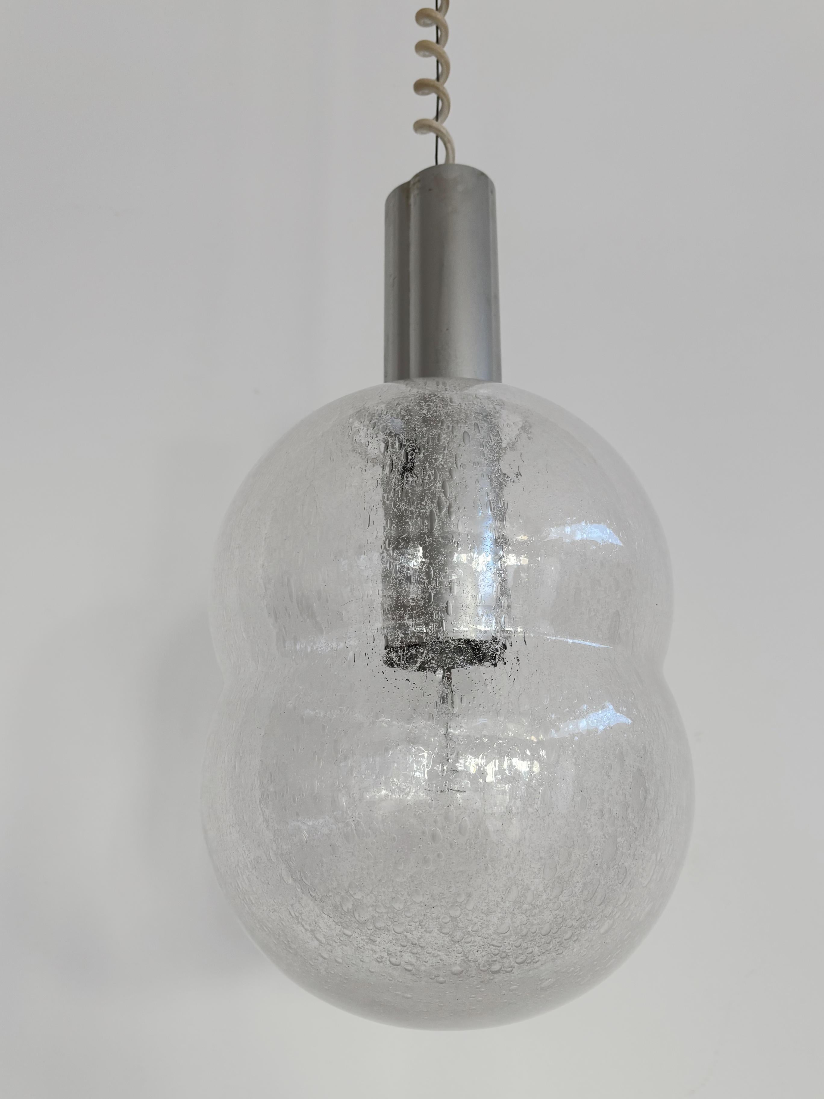 Italiano Lampada a sospensione Afra & Tobia Scarpa in vetro Bilobo per Flos 1960s in vendita