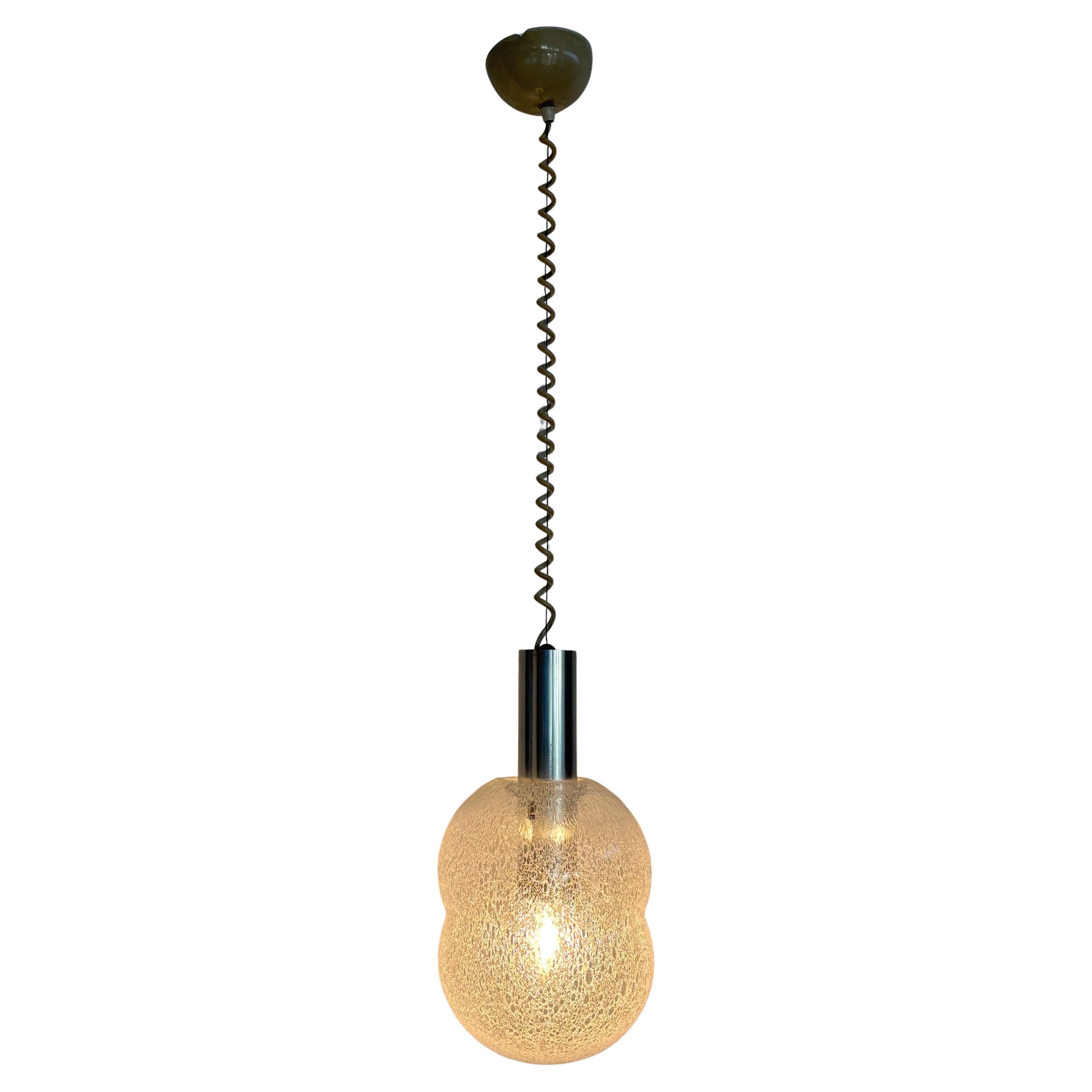 Afra e Tobia Scarpa Italian Midcentury Pendant Lamp Bilobo Glass for Flos 1960s