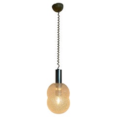 Italienische Mid-Century-Pendelleuchte Bilobo-Glas von Afra e Tobia Scarpa für Flos, 1960er Jahre