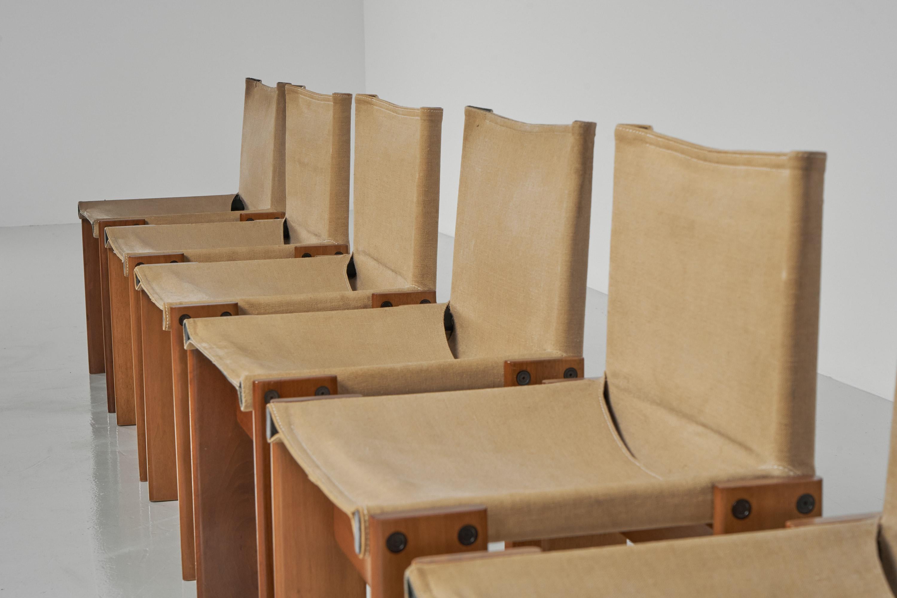 Afra e Tobia Scarpa Monk chairs canvas Molteni 1974 1