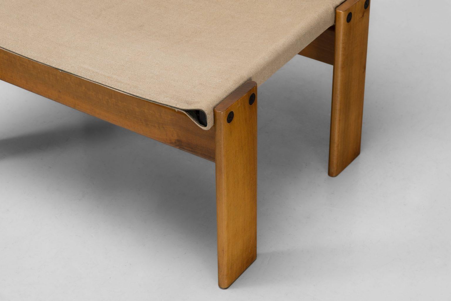 Afra e Tobia Scarpa Mönchsliegestuhl Molteni Italien 1974 im Angebot 3