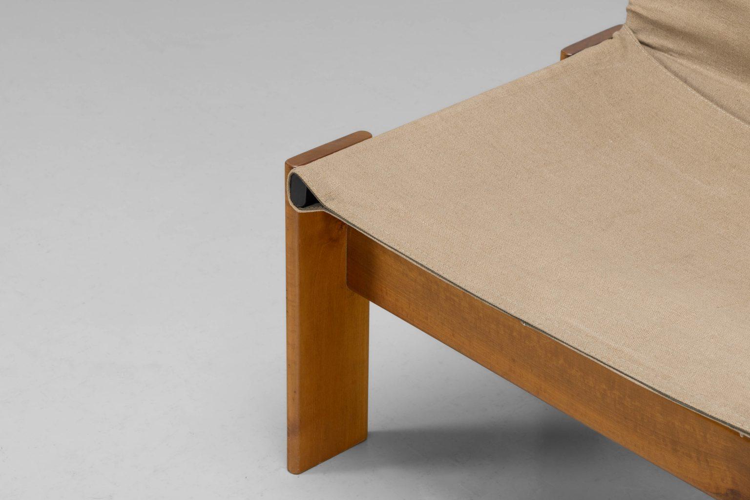 Afra e Tobia Scarpa Mönchsliegestuhl Molteni Italien 1974 im Angebot 4