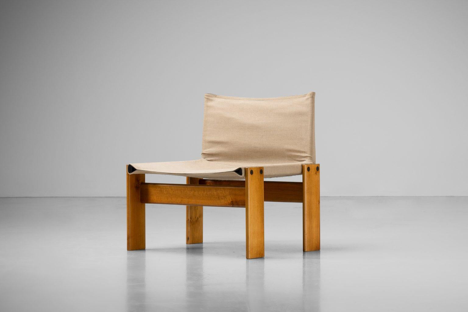 Afra e Tobia Scarpa Mönchsliegestuhl Molteni Italien 1974 im Zustand „Gut“ im Angebot in Roosendaal, Noord Brabant