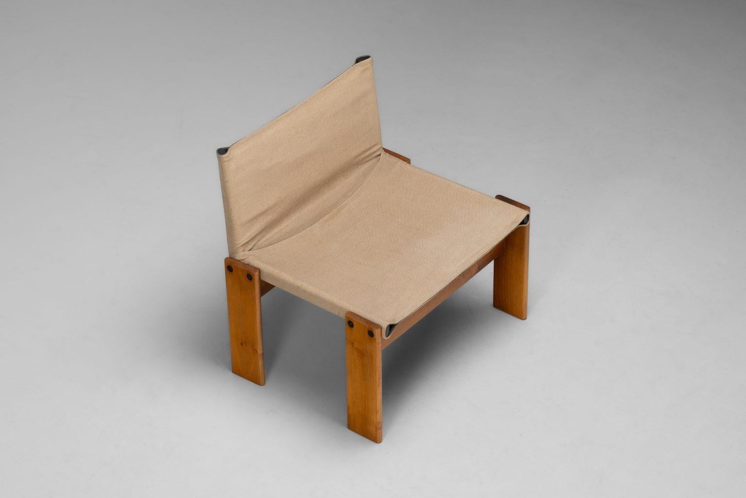 Afra e Tobia Scarpa Mönchsliegestuhl Molteni Italien 1974 im Angebot 2