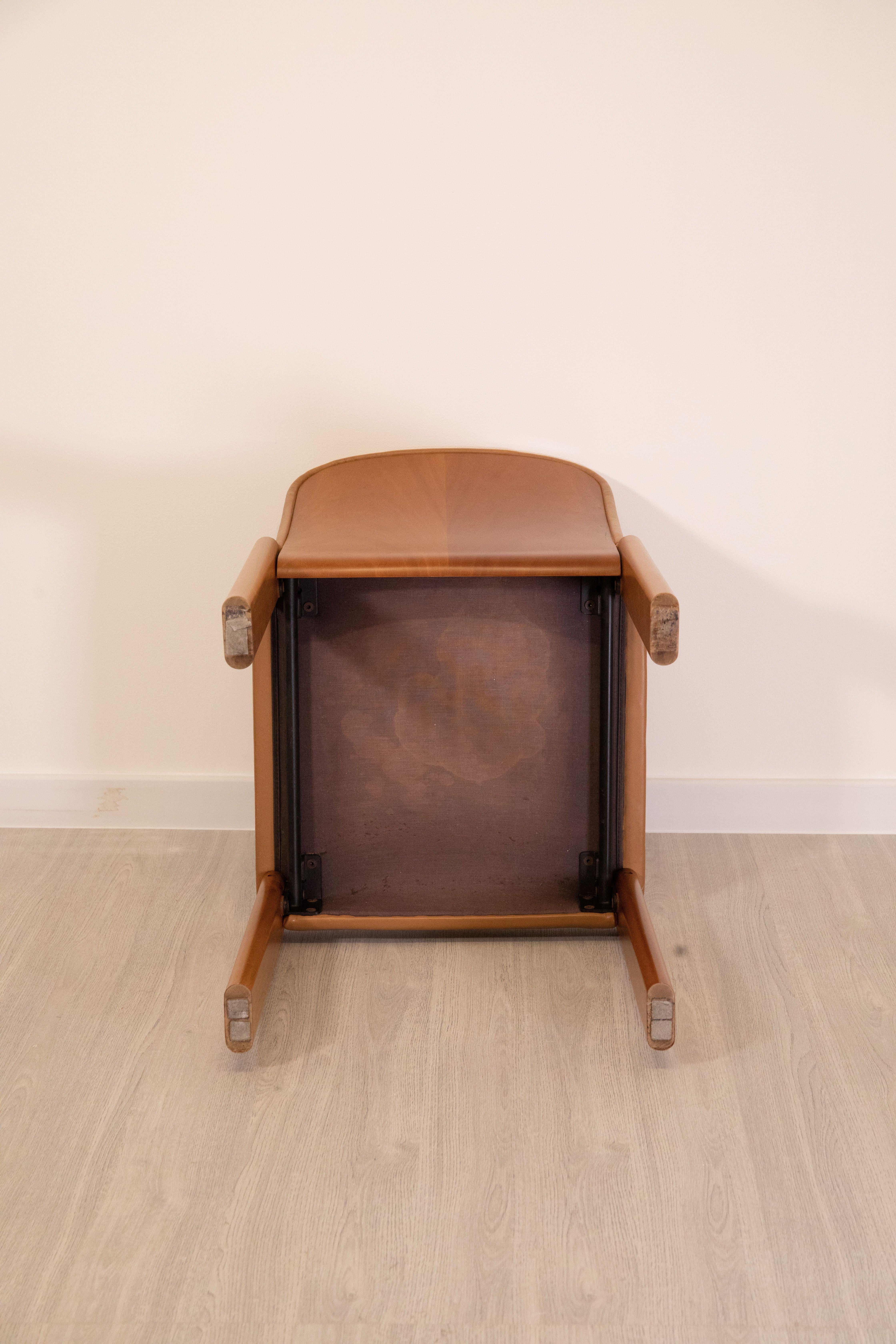 Afra et Tobia Scarpa pour Molteni - Ensemble de 4 chaises, 1980 en vente 4