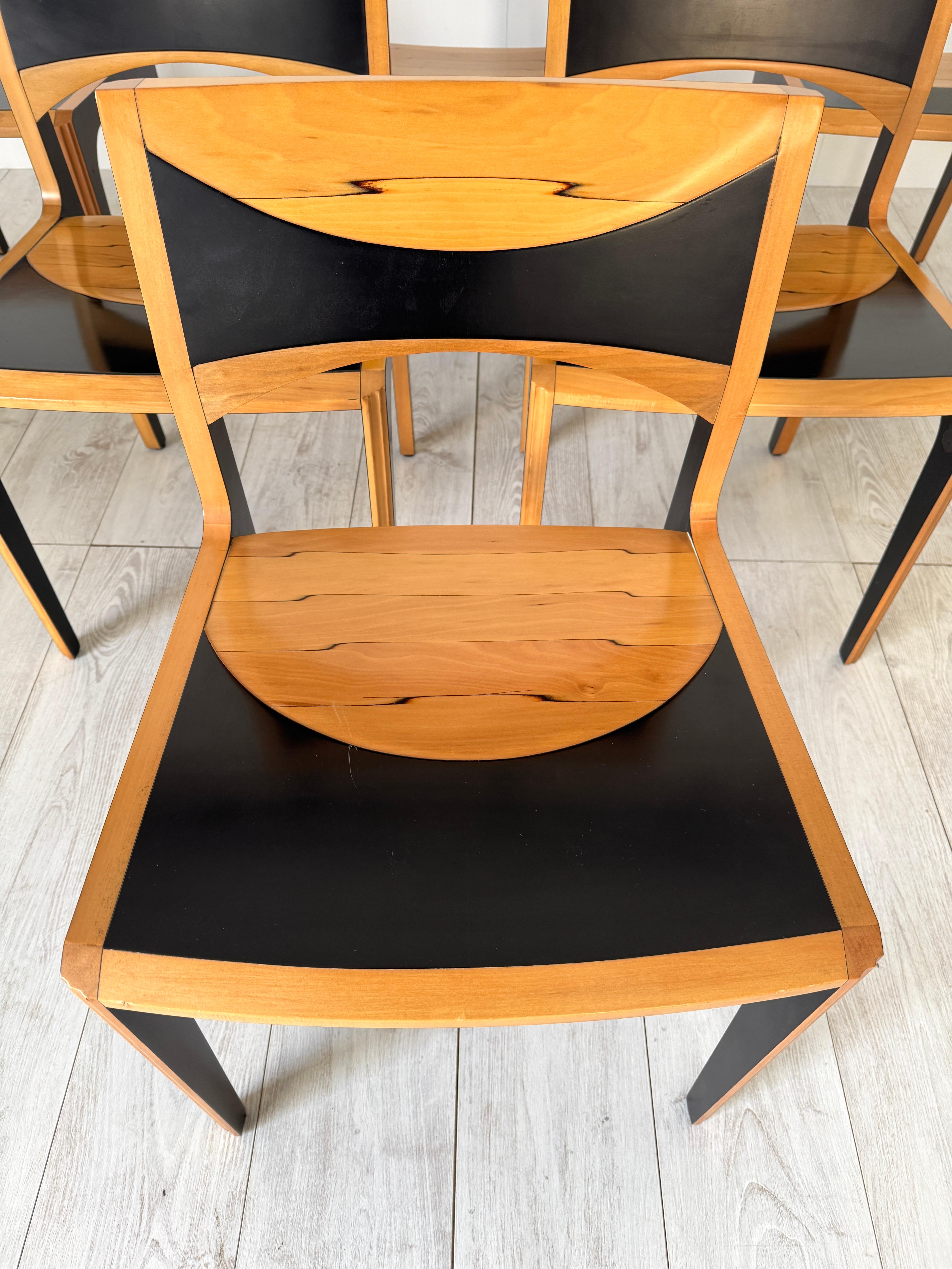 Afra und Tobia Scarpa, Sechs Stühle mod. Damasco, Prod. MaxAlto 70s im Angebot 4