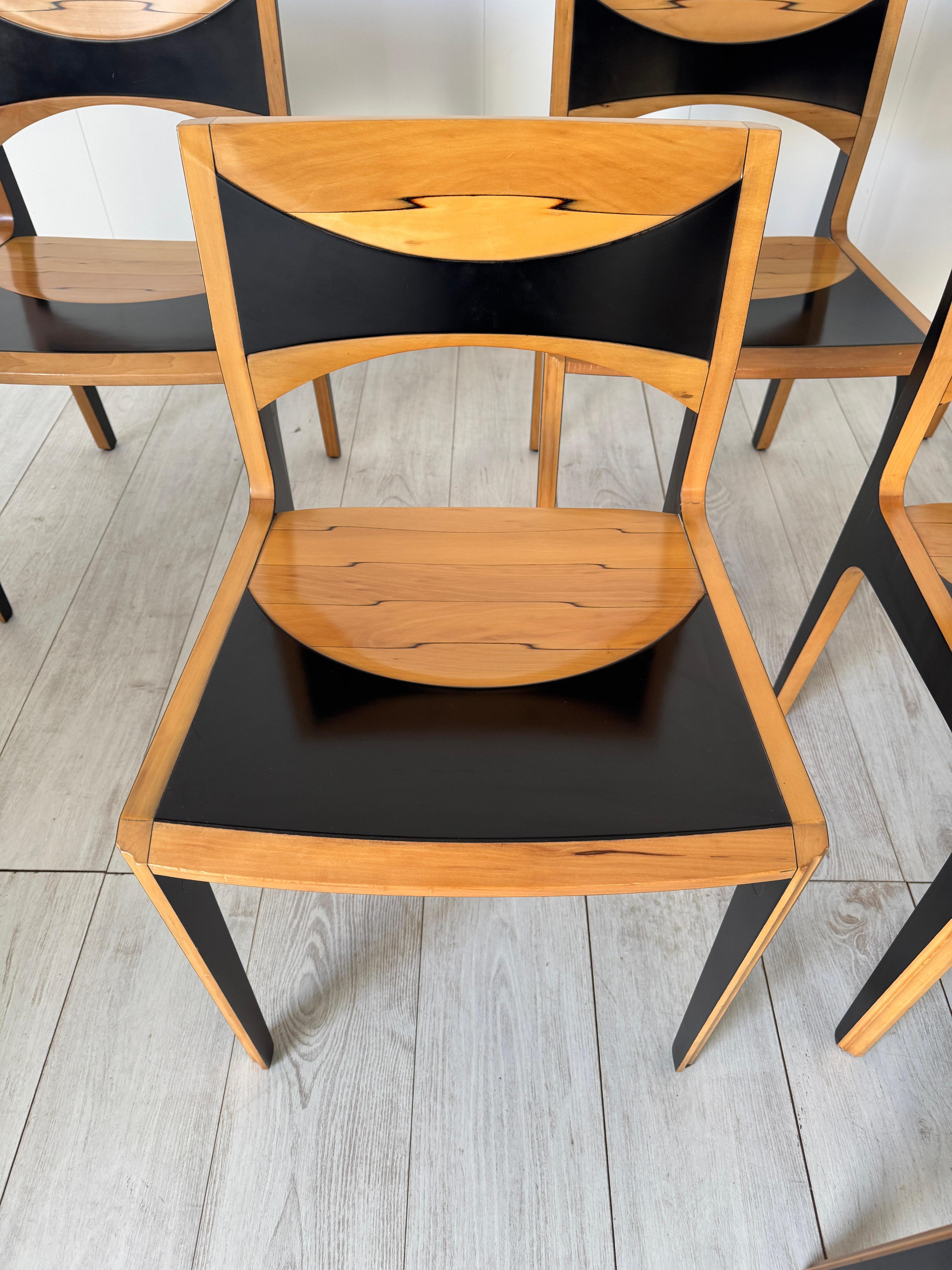 Afra und Tobia Scarpa, Sechs Stühle mod. Damasco, Prod. MaxAlto 70s im Angebot 5