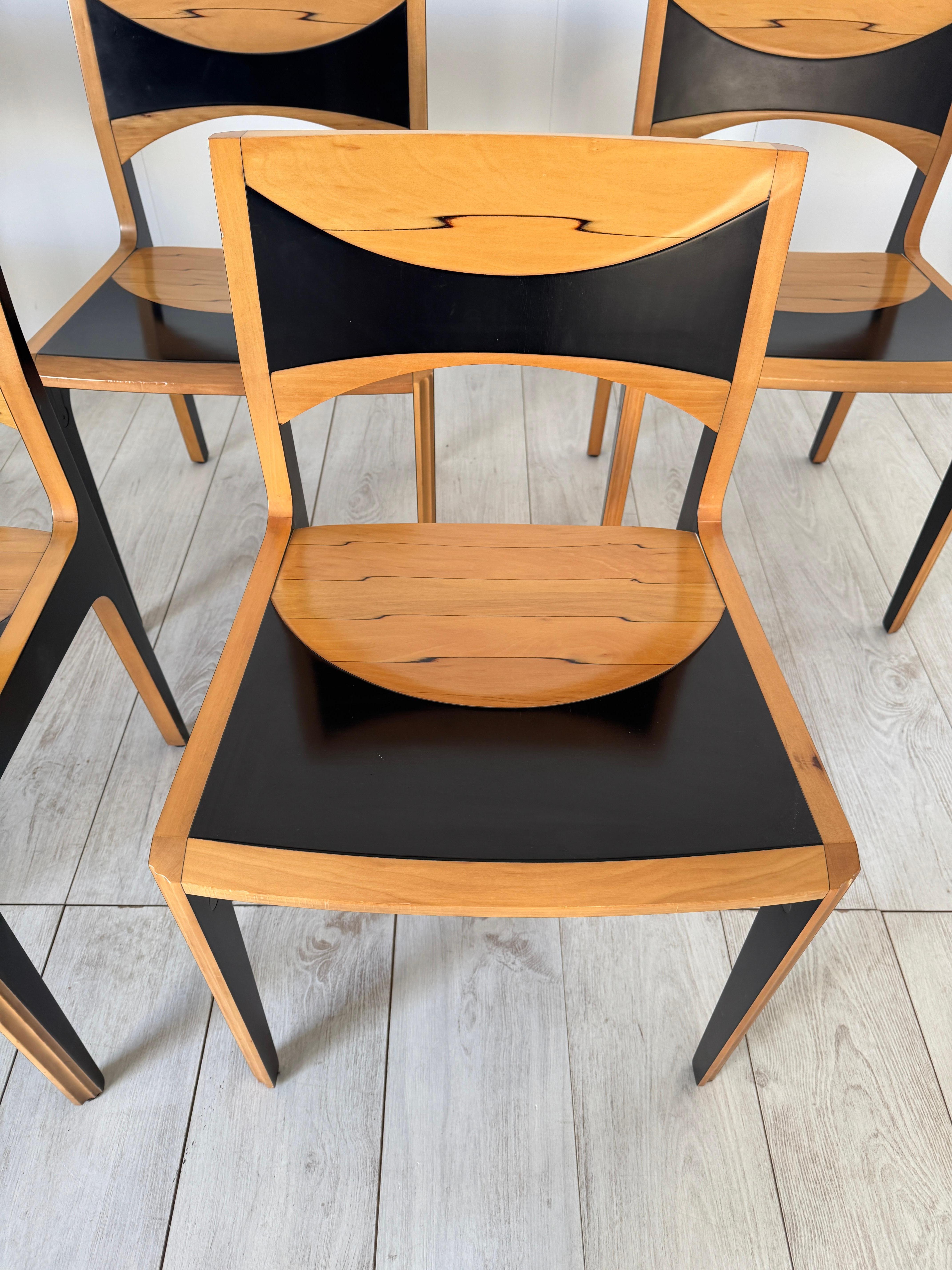 Afra und Tobia Scarpa, Sechs Stühle mod. Damasco, Prod. MaxAlto 70s im Angebot 6