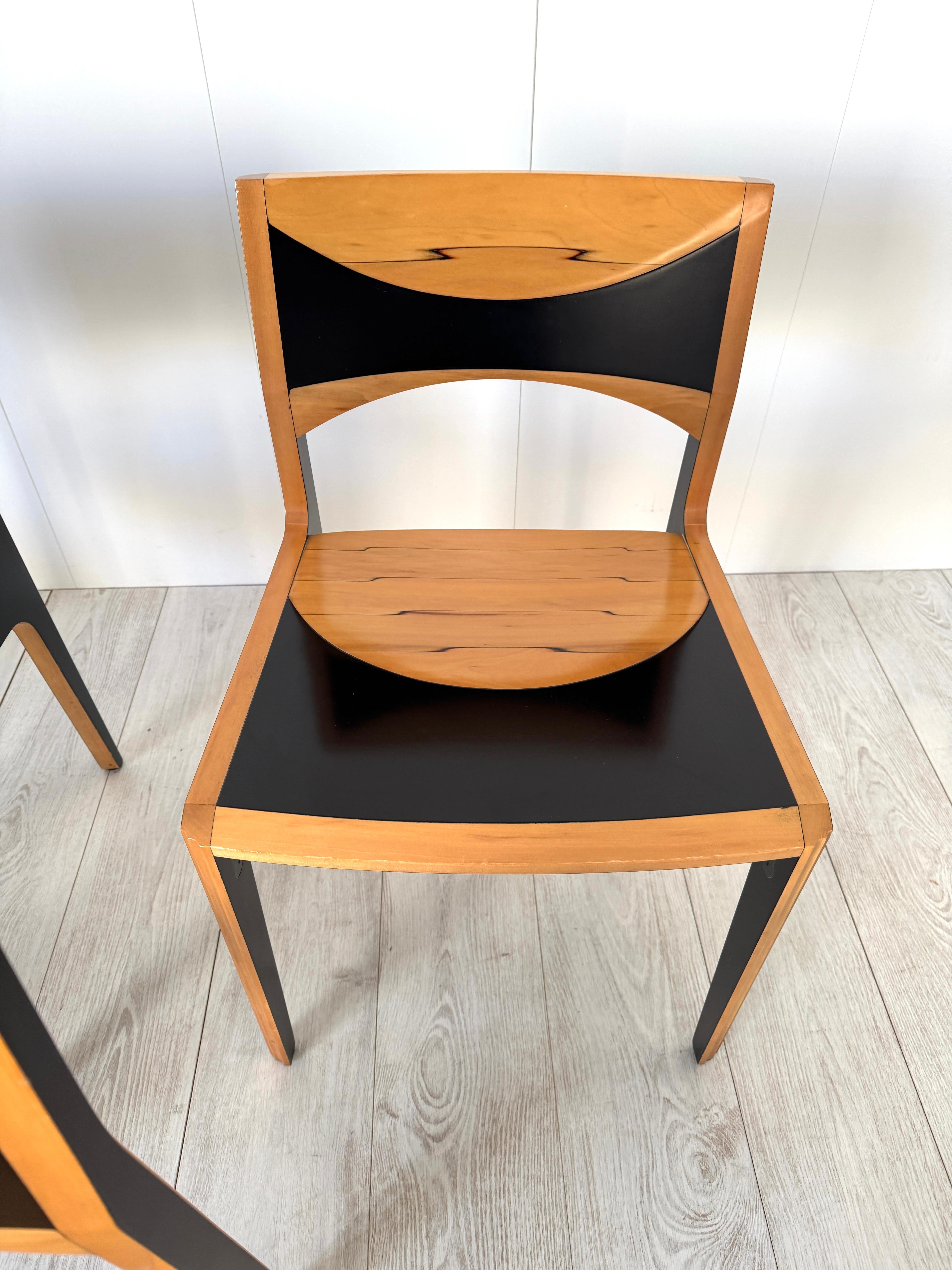 Afra und Tobia Scarpa, Sechs Stühle mod. Damasco, Prod. MaxAlto 70s im Angebot 7
