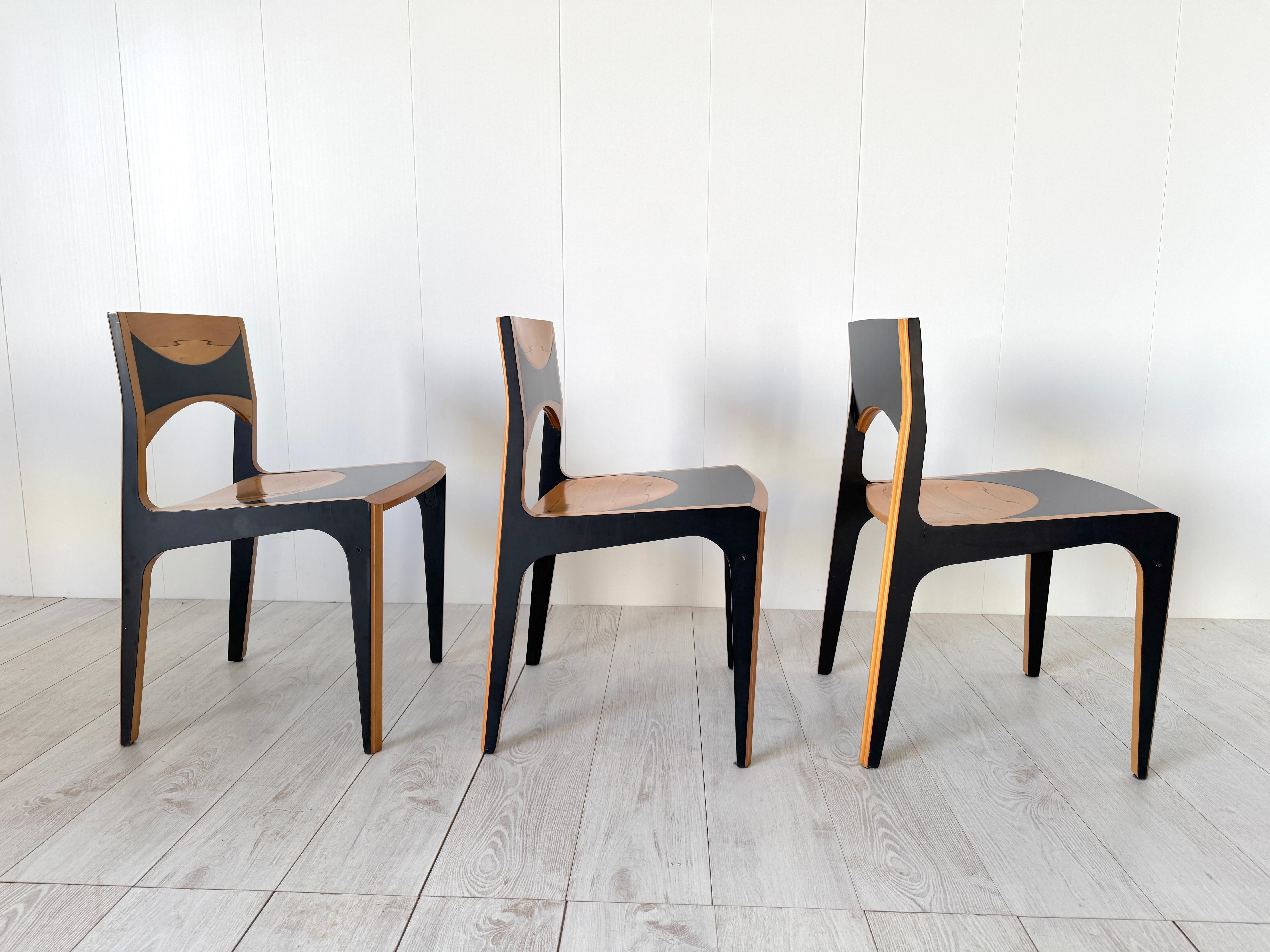 Afra und Tobia Scarpa, Sechs Stühle mod. Damasco, Prod. MaxAlto 70s im Angebot 12