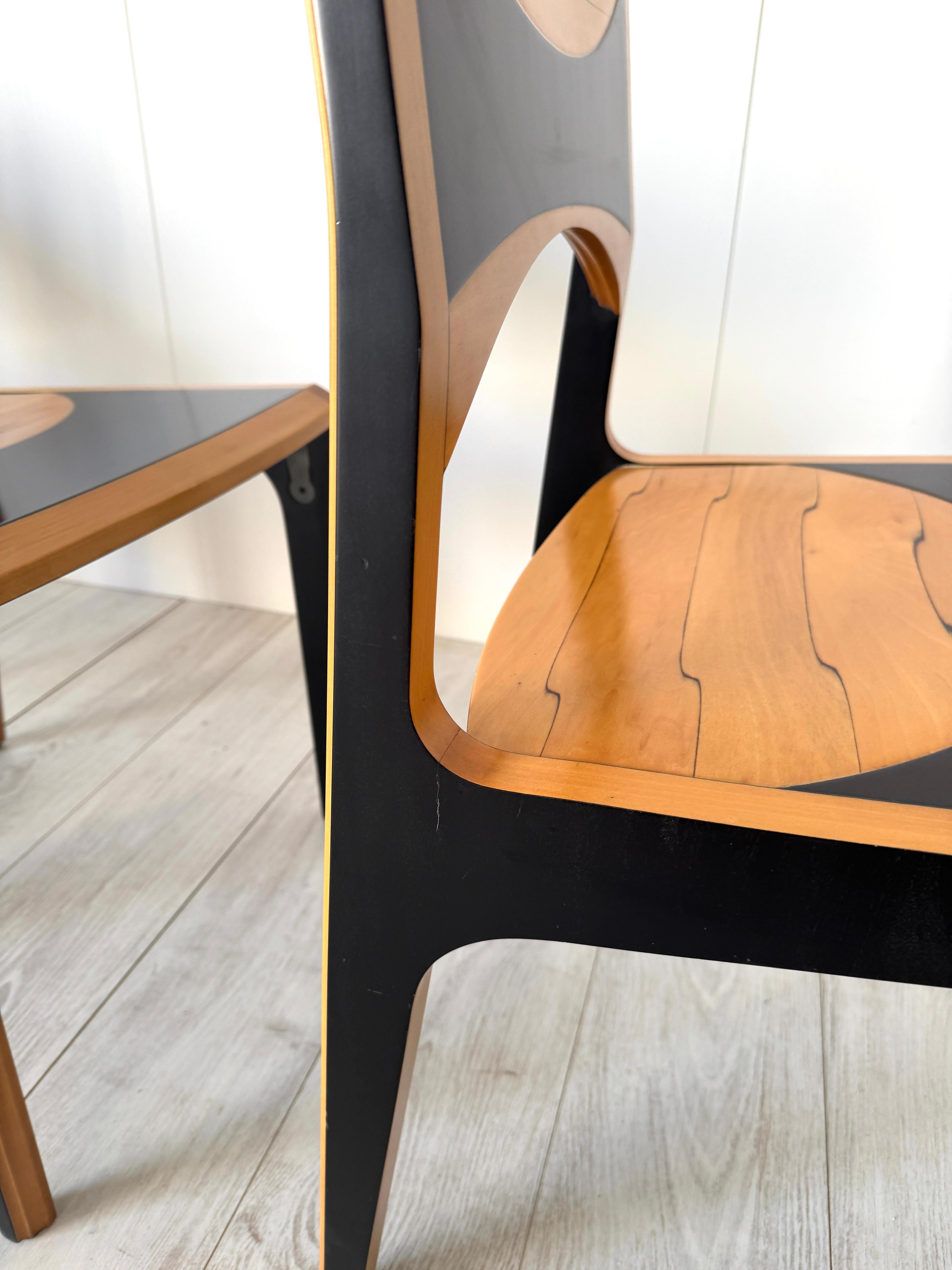 Afra und Tobia Scarpa, Sechs Stühle mod. Damasco, Prod. MaxAlto 70s im Angebot 13