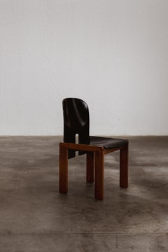 Afra & Tobia Scarpa "121" Chair for Cassina, Black Lacquered, 1965