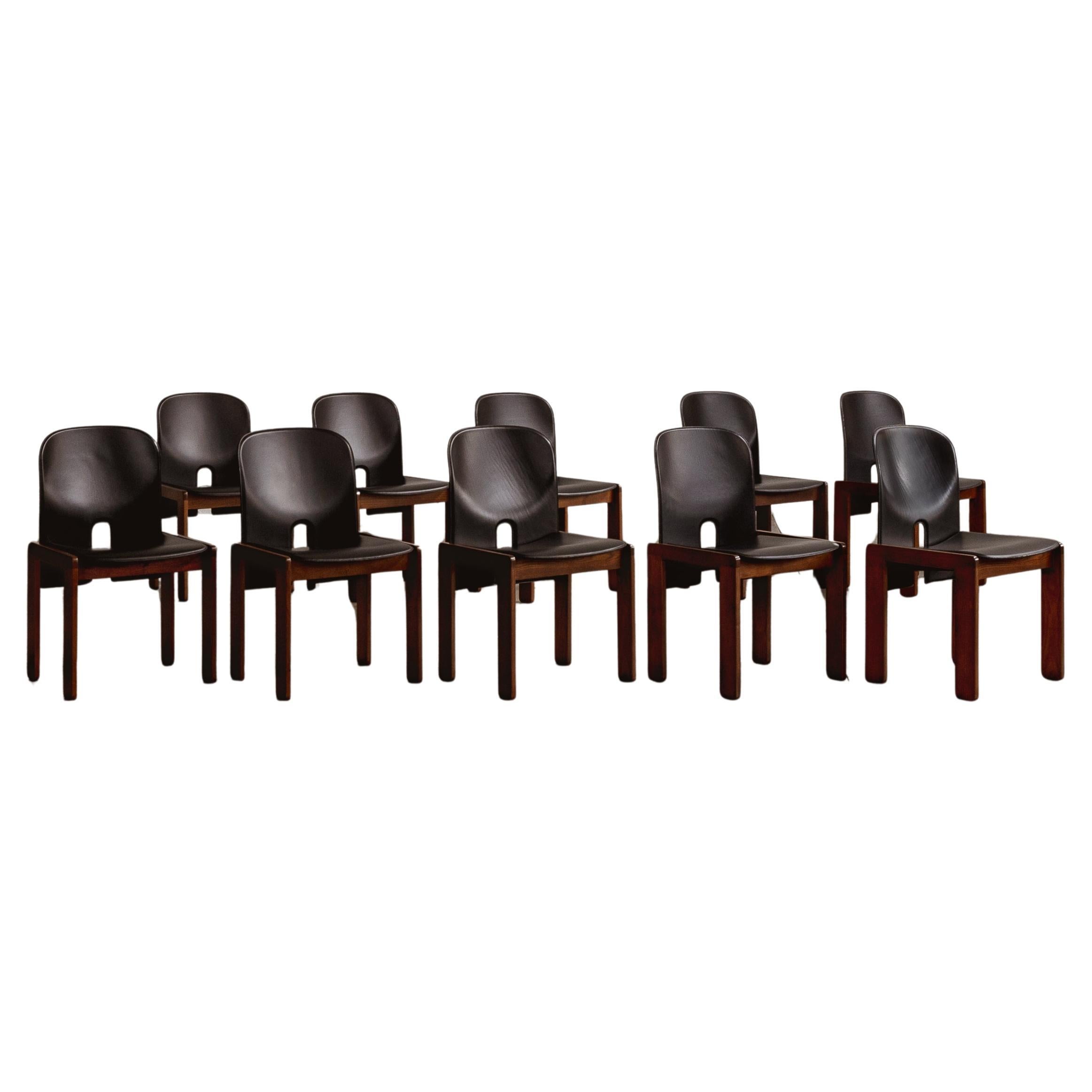 Sedie da pranzo "121" di Afra & Tobia Scarpa per Cassina, 1965, set da 10