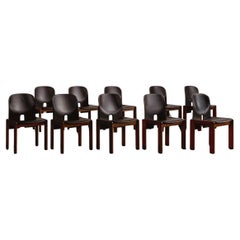 Afra & Tobia Scarpa "121" Dining Chairs for Cassina, 1965, Set of 10