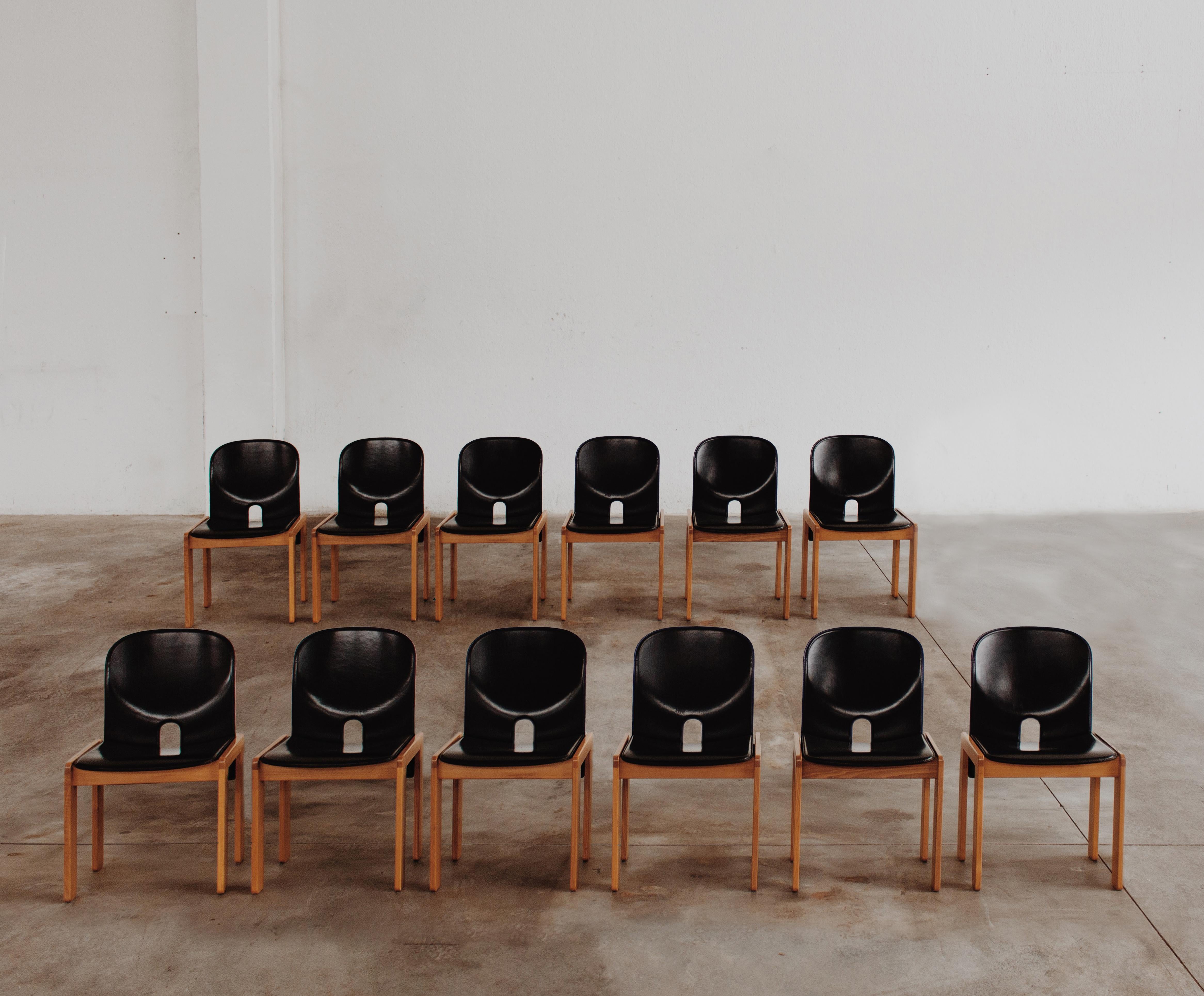 Esszimmerstühle „121“ von Afra & Tobia Scarpa für Cassina, 1965, Set von 12 Stühlen im Angebot 3