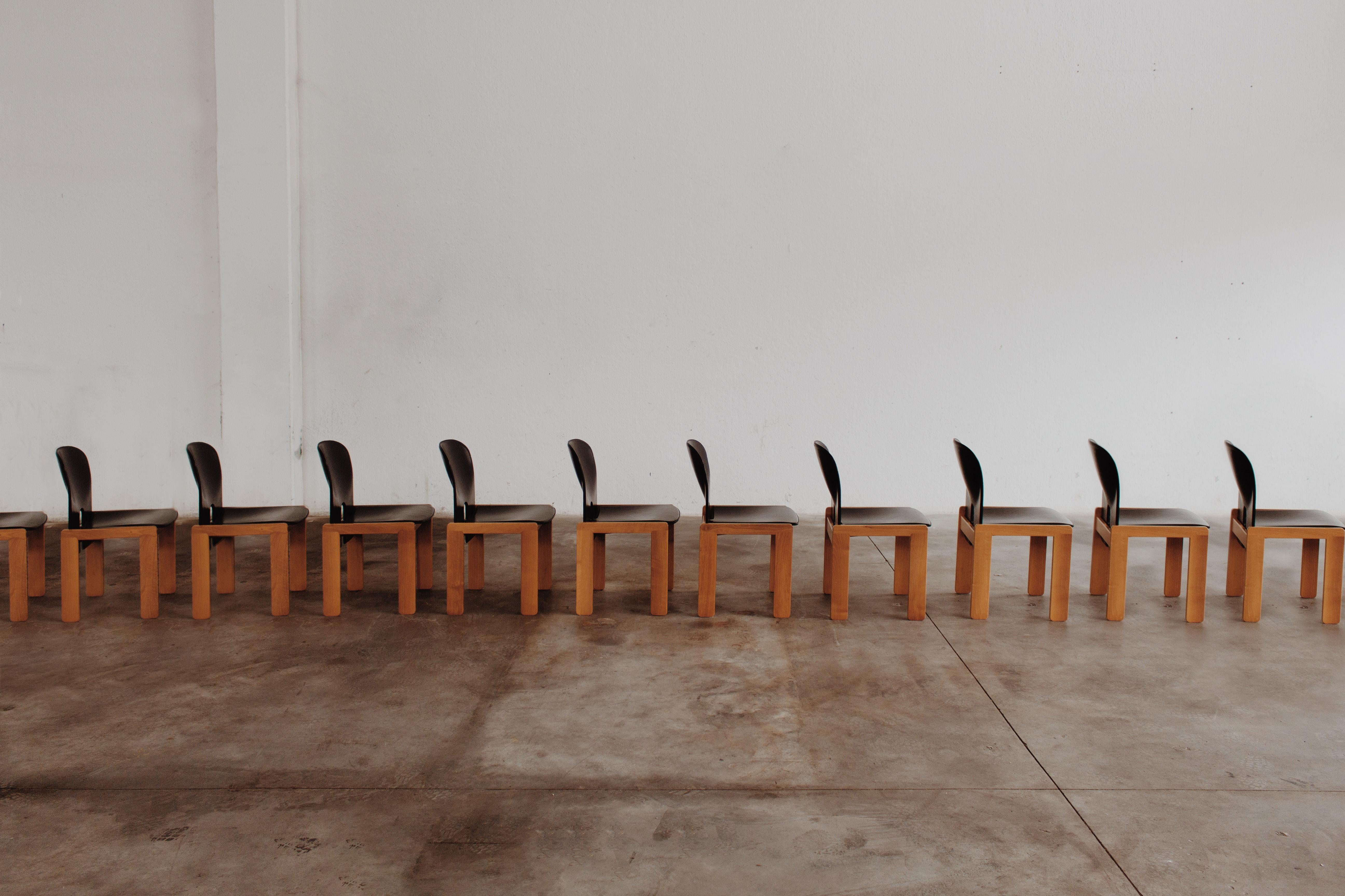 Esszimmerstühle „121“ von Afra & Tobia Scarpa für Cassina, 1965, Set von 12 Stühlen im Angebot 7