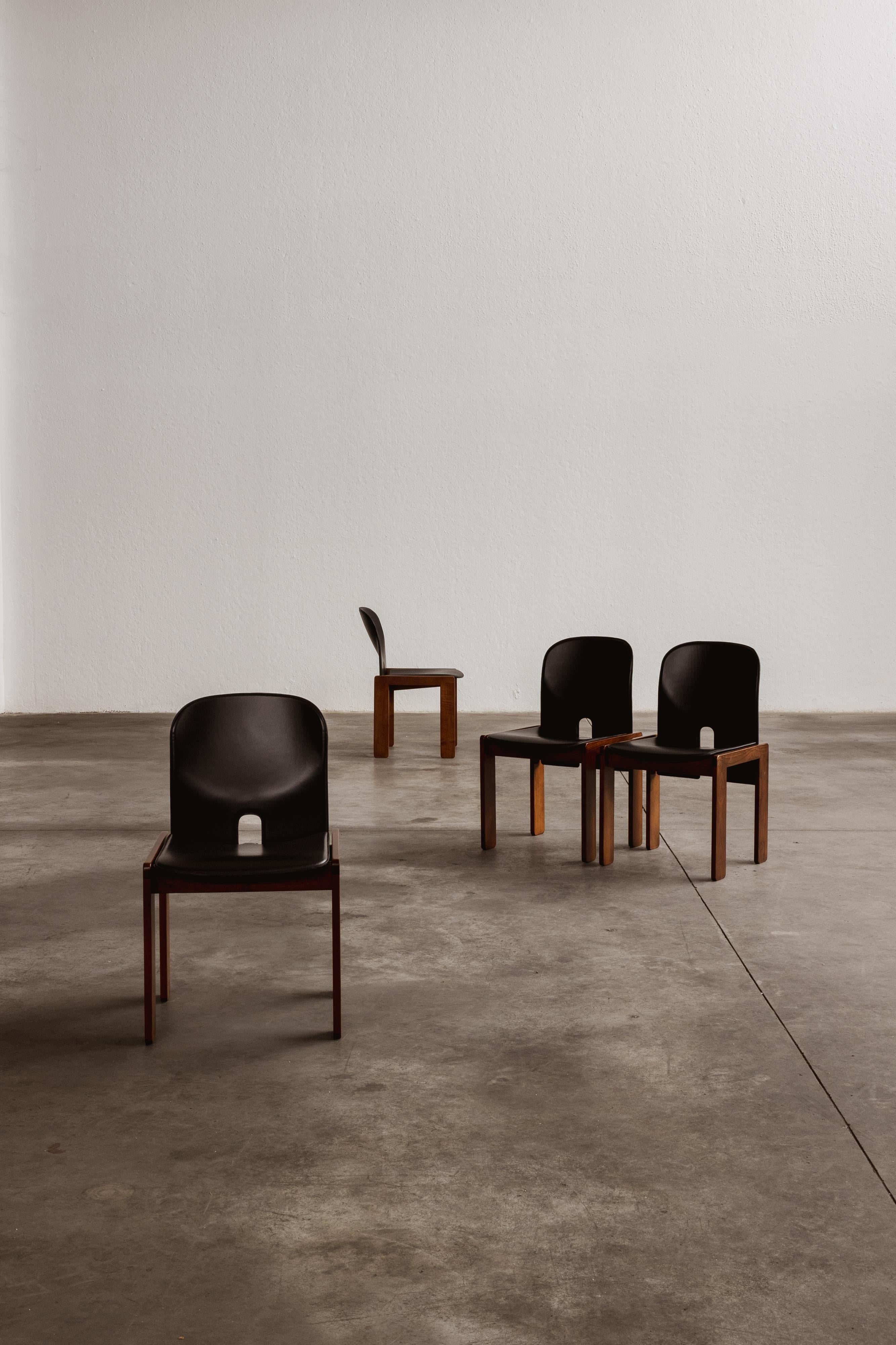 Esszimmerstühle „121“ von Afra & Tobia Scarpa für Cassina, 1965, 4er-Set im Angebot 4