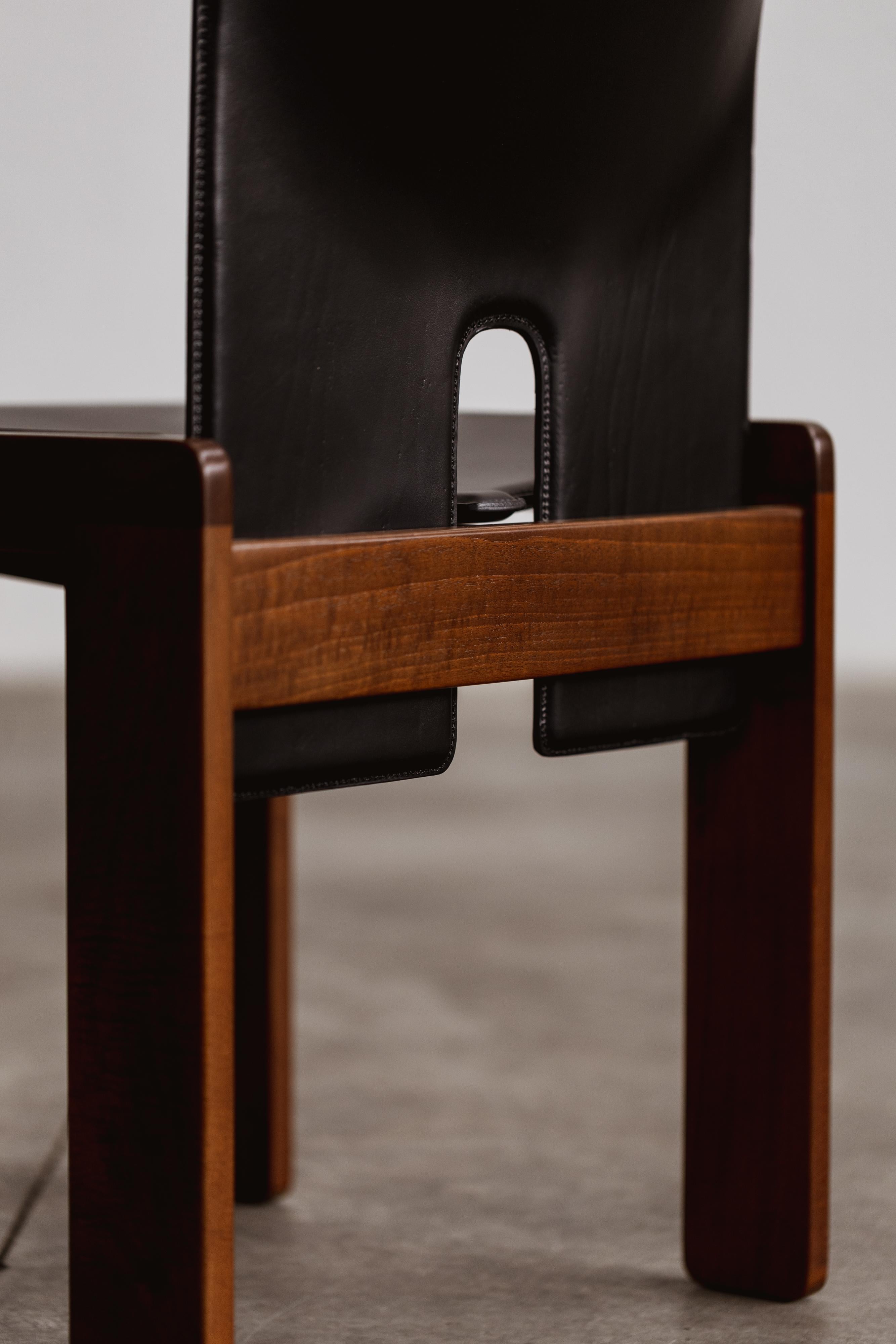 Esszimmerstühle „121“ von Afra & Tobia Scarpa für Cassina, 1965, 4er-Set im Angebot 5
