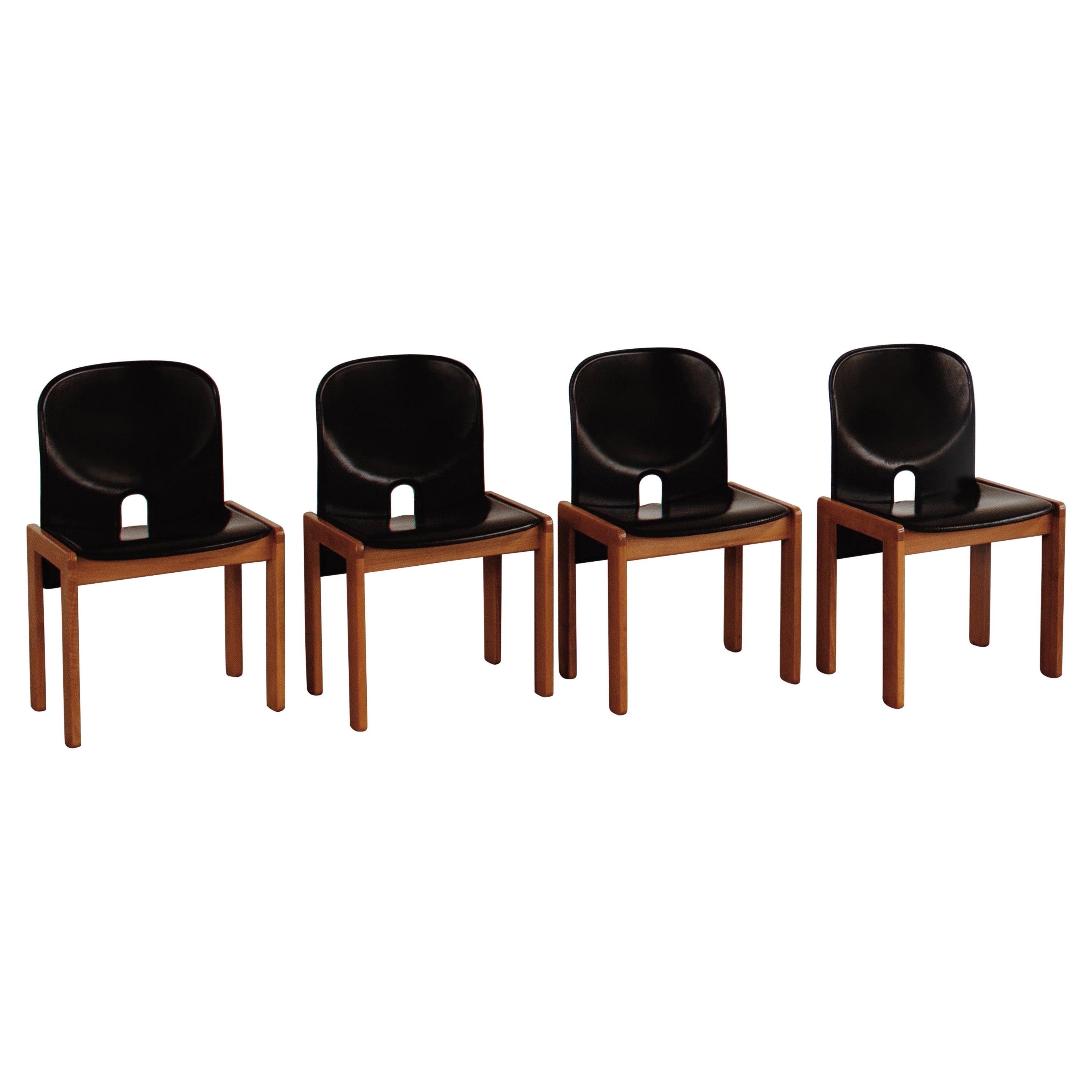 Esszimmerstühle „121“ von Afra & Tobia Scarpa für Cassina, 1965, 4er-Set