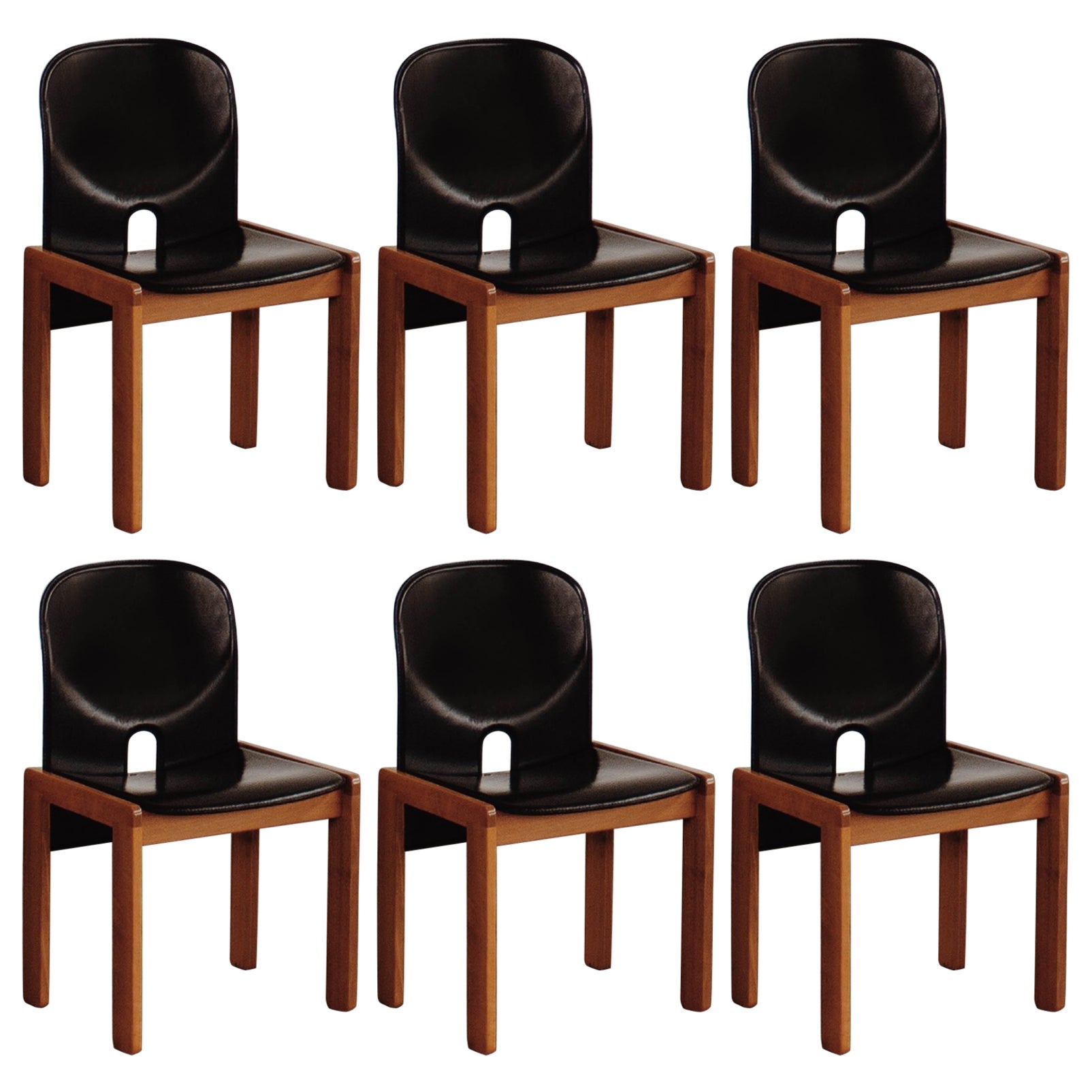 Sedie da pranzo "121" di Afra & Tobia Scarpa per Cassina, 1965, set da 6