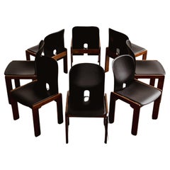 Afra & Tobia Scarpa ensemble de 8 chaises de salle à manger 121 pour Cassina, 1965