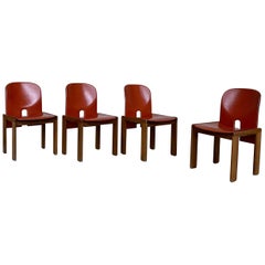 Afra & Tobia Scarpa "121" Dining Chairs for Cassina, 1968, Set of 4