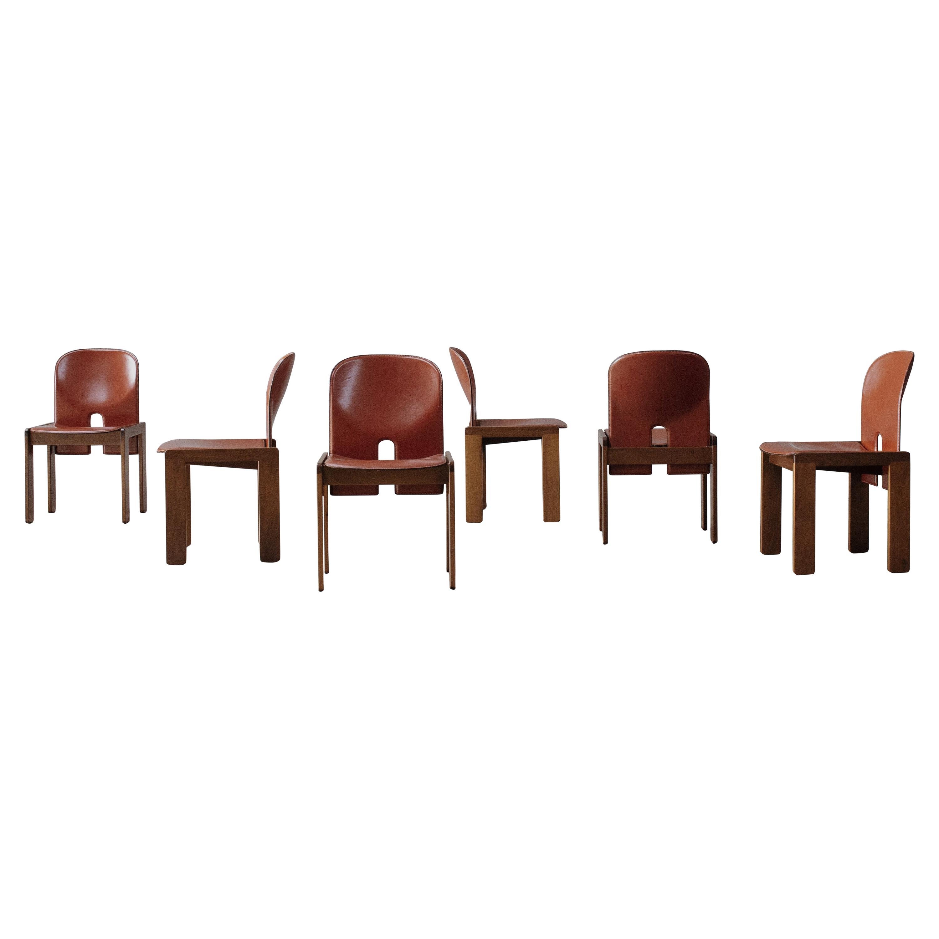 Afra & Tobia Scarpa "121" Dining Chairs for Cassina, 1968, Set of 8