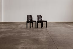 Sedie da pranzo "121" di Afra & Tobia Scarpa per Cassina, Total Black, 1965, Set di 2